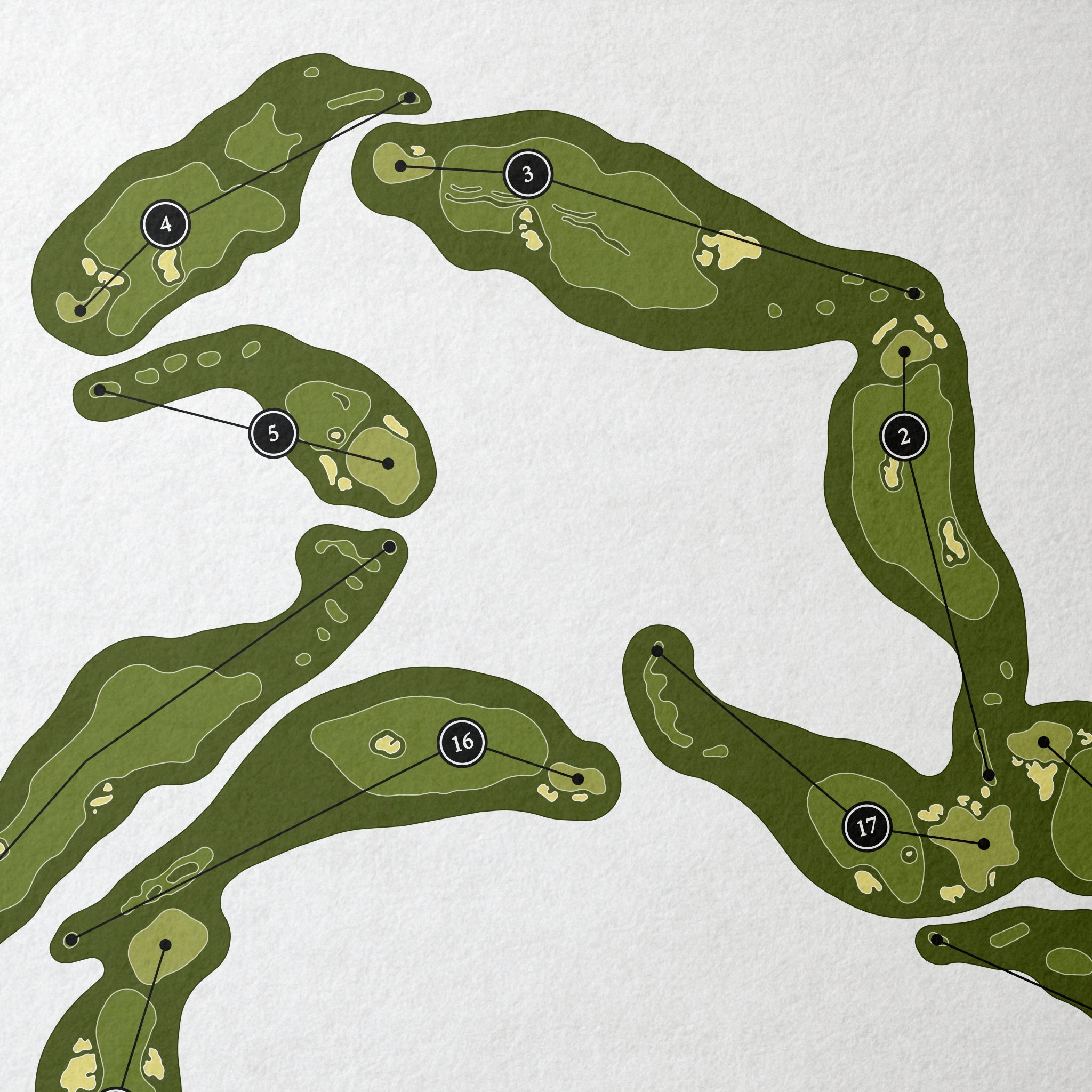 Landmand Golf Club | Golf Course Map | Close Up