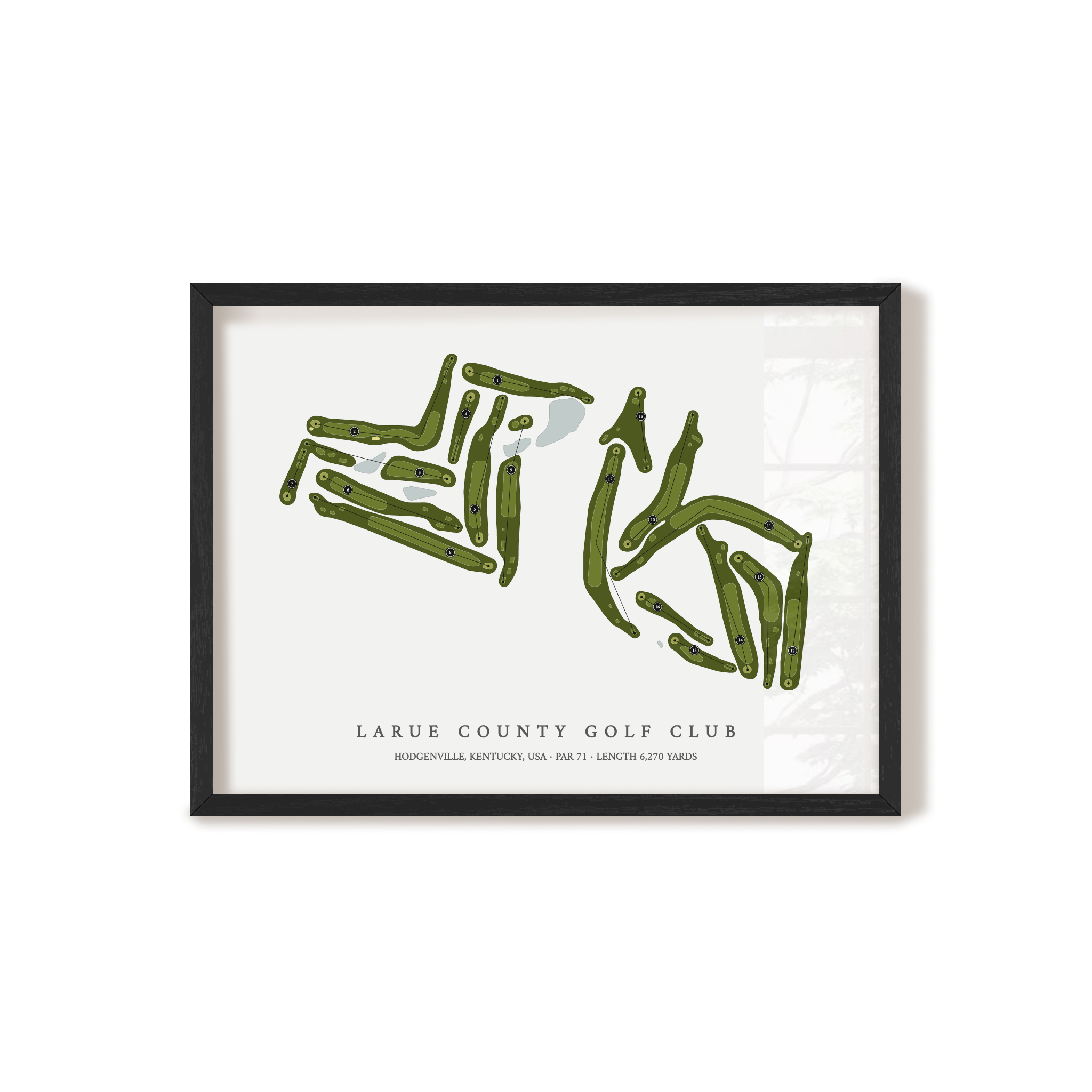 Larue County Golf Club | Golf Course Map | Black+Frame