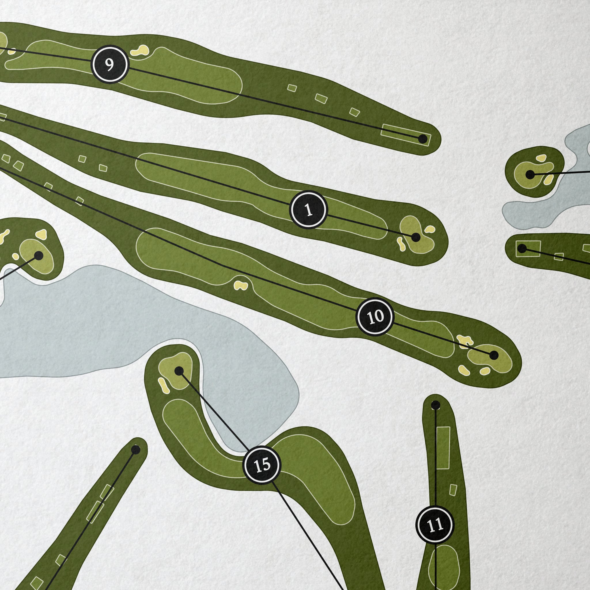 Las Colinas Country Club | Golf Course Map | Close Up