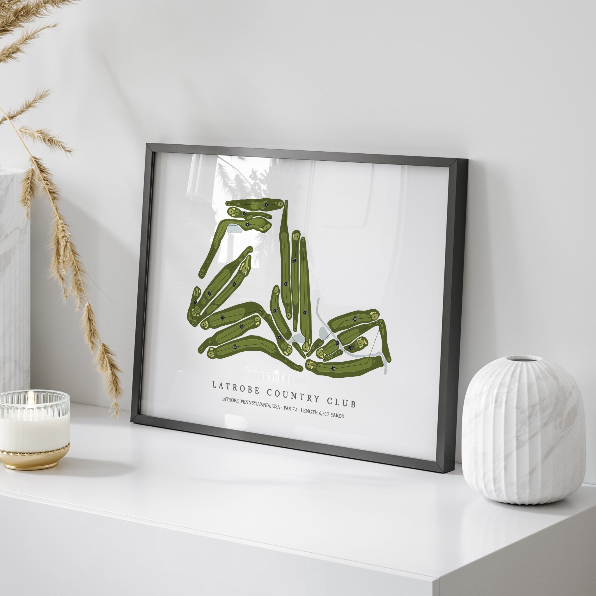 Latrobe Country Club | Golf Course Print | On Table