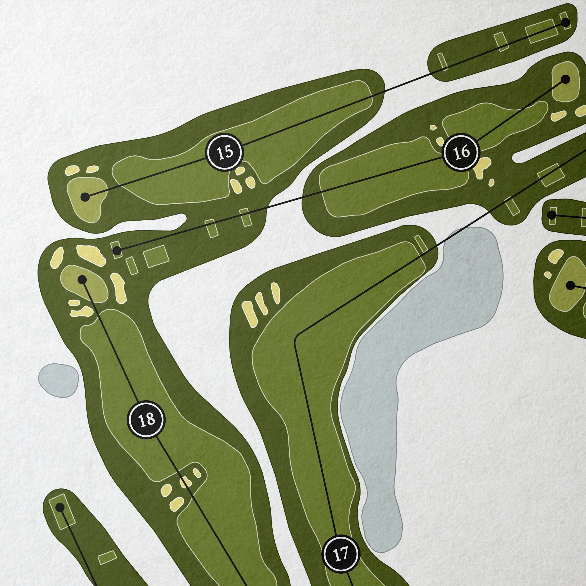 Laurel Links Golf Course | Golf Course Print | Close Up