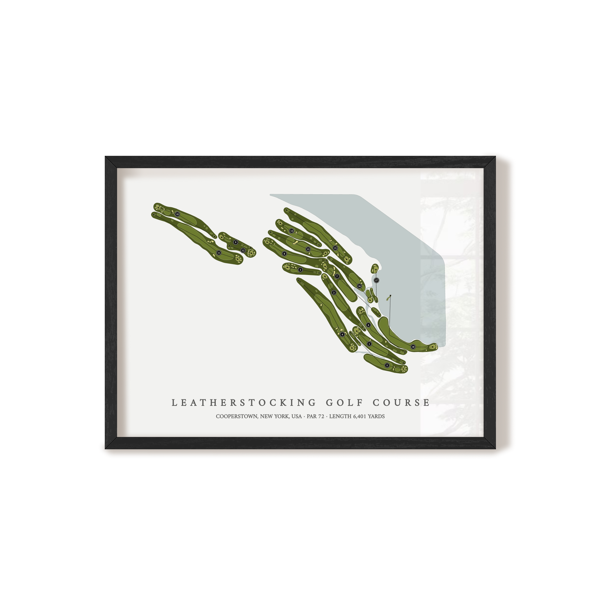 Leatherstocking Golf Course | Golf Course Print | Black Frame