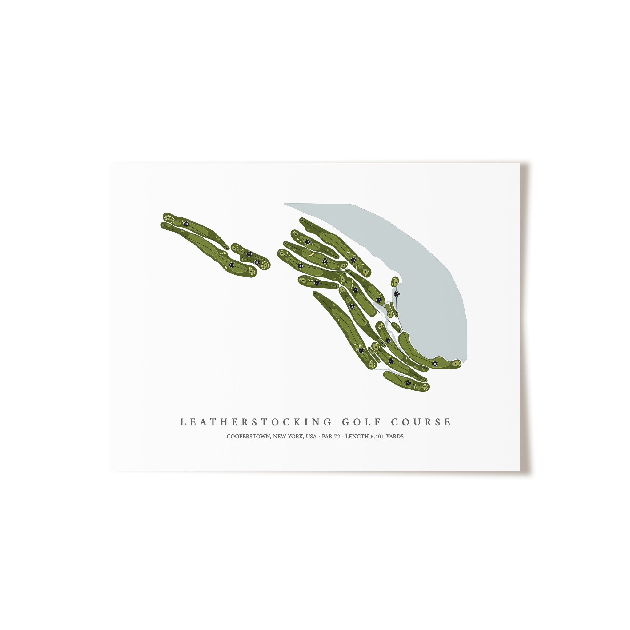 Leatherstocking Golf Course | Golf Course Map | Unframed