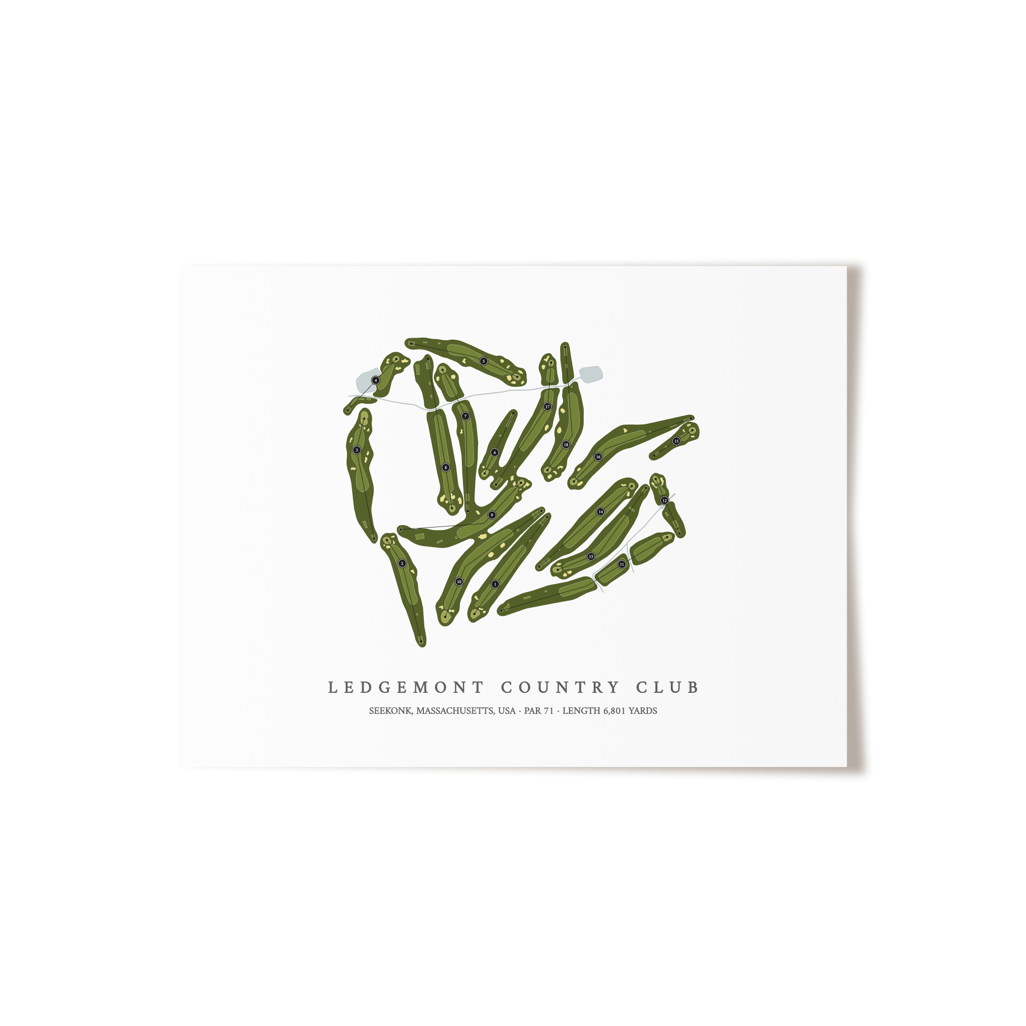 Ledgemont Country Club | Golf Course Print | Unframed