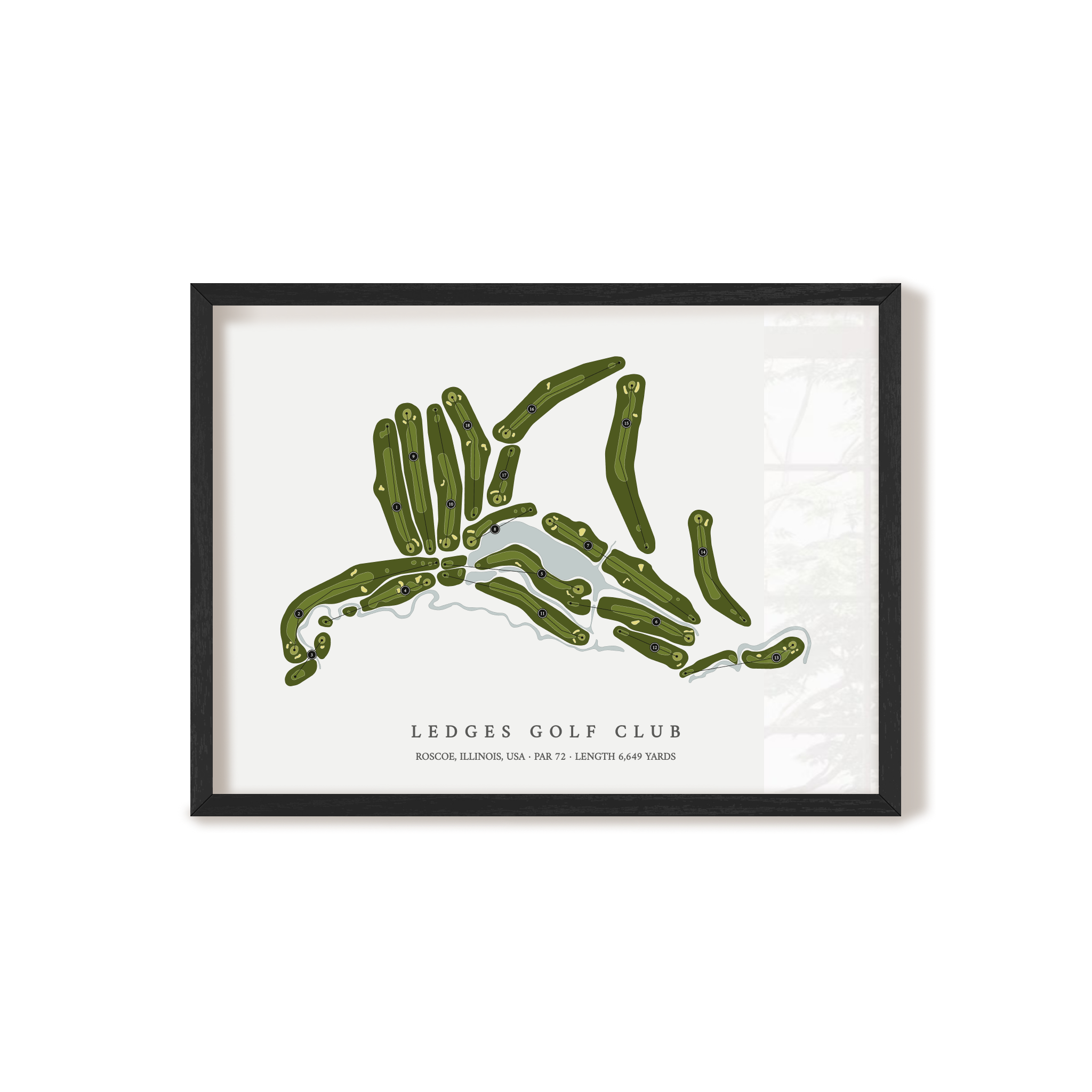 Ledges Golf Club | Golf Course Print | Black+Frame