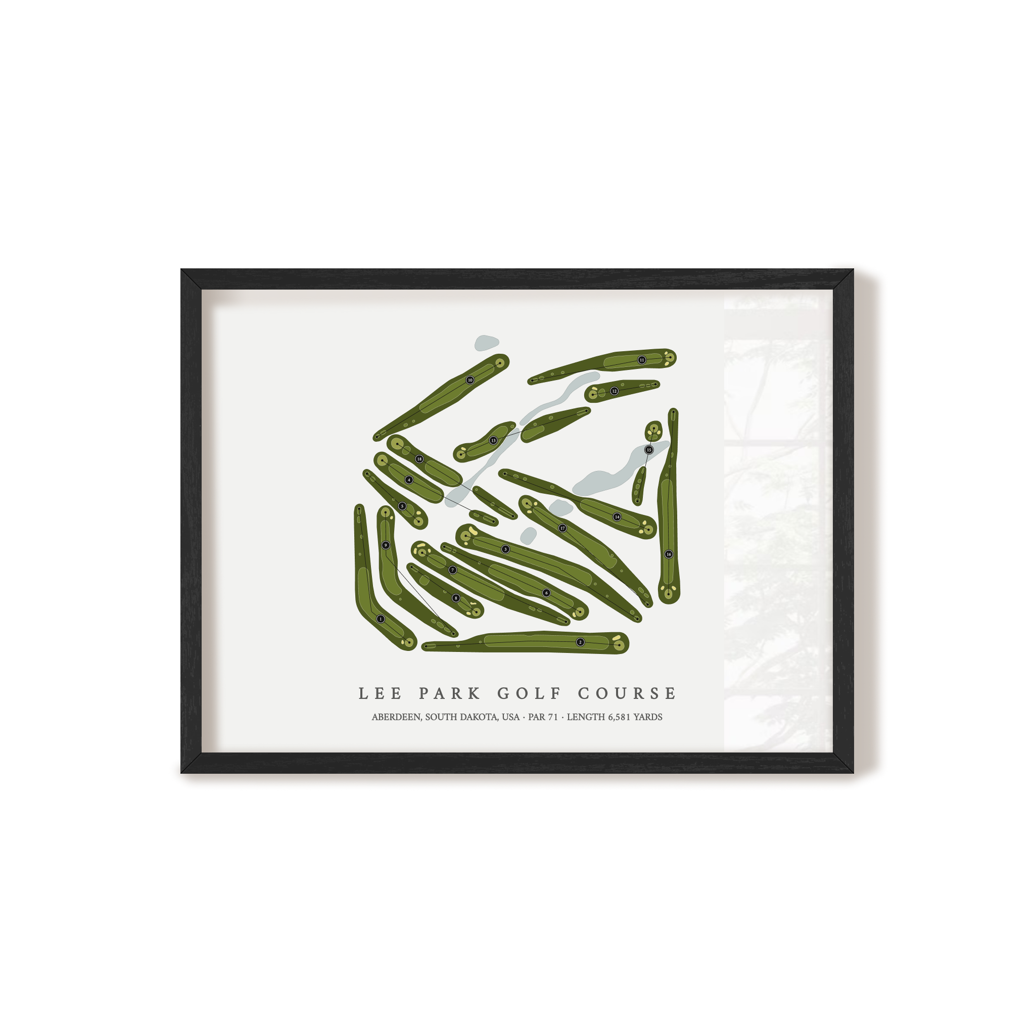 Lee Park Golf Course | Golf Course Print | Black Frame