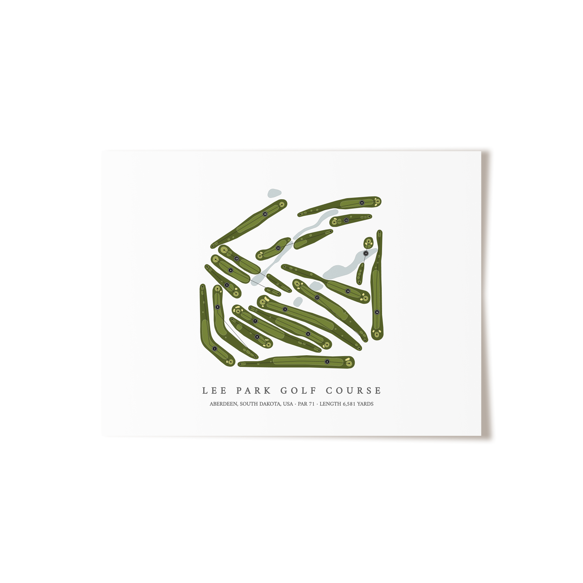 Lee Park Golf Course | Golf Course Print | Unframed