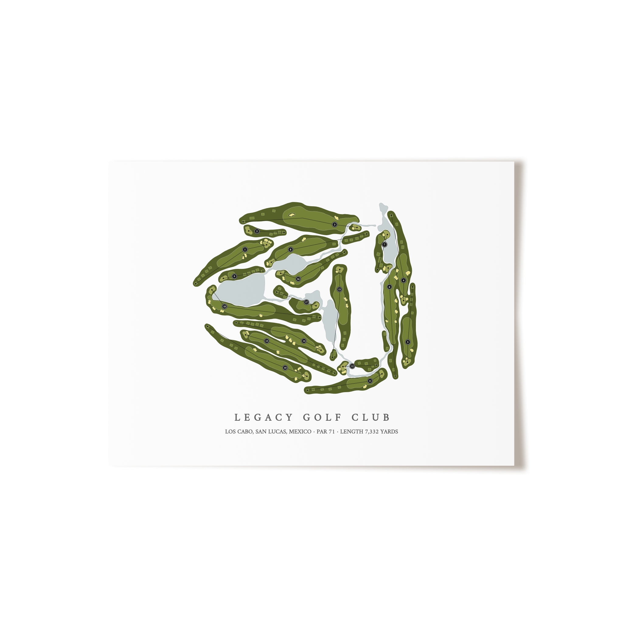 Legacy Golf Club | Golf Course Map | Unframed