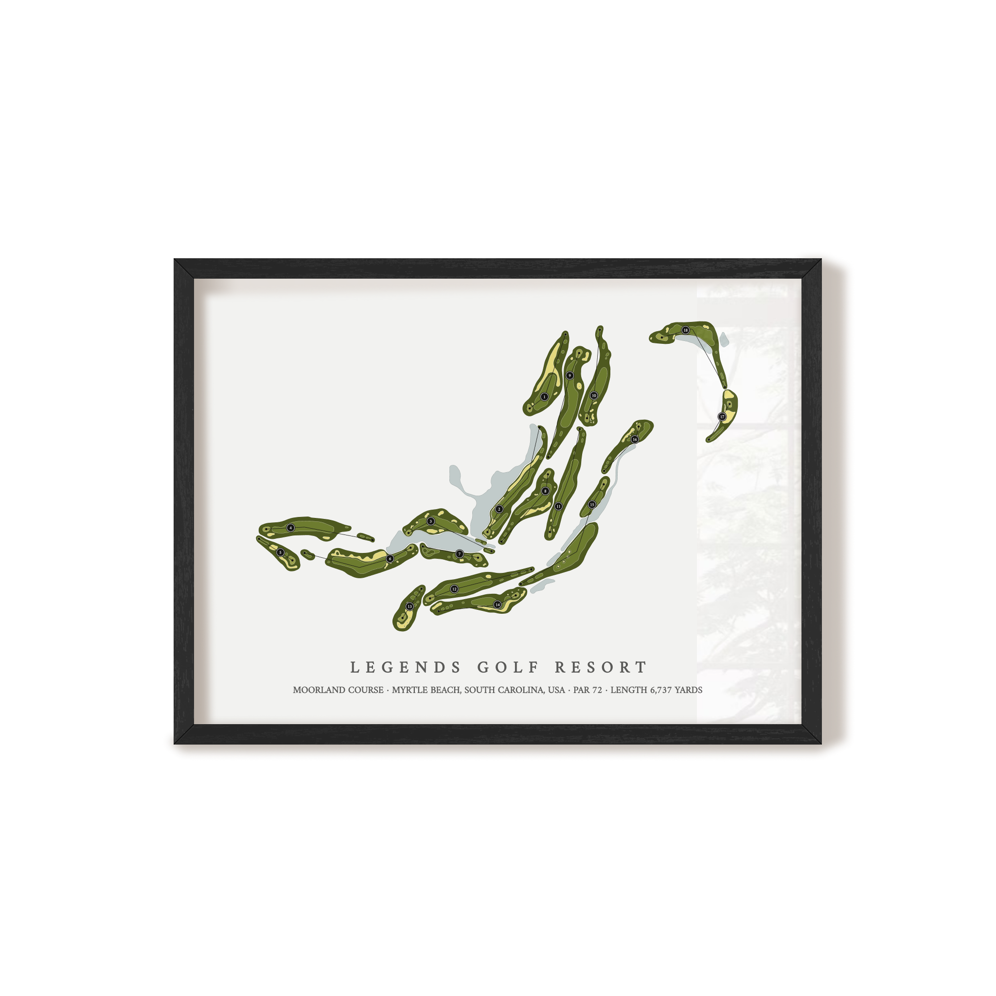 Legends Golf Resort - Moorland Course | Golf Course Print | Black Frame