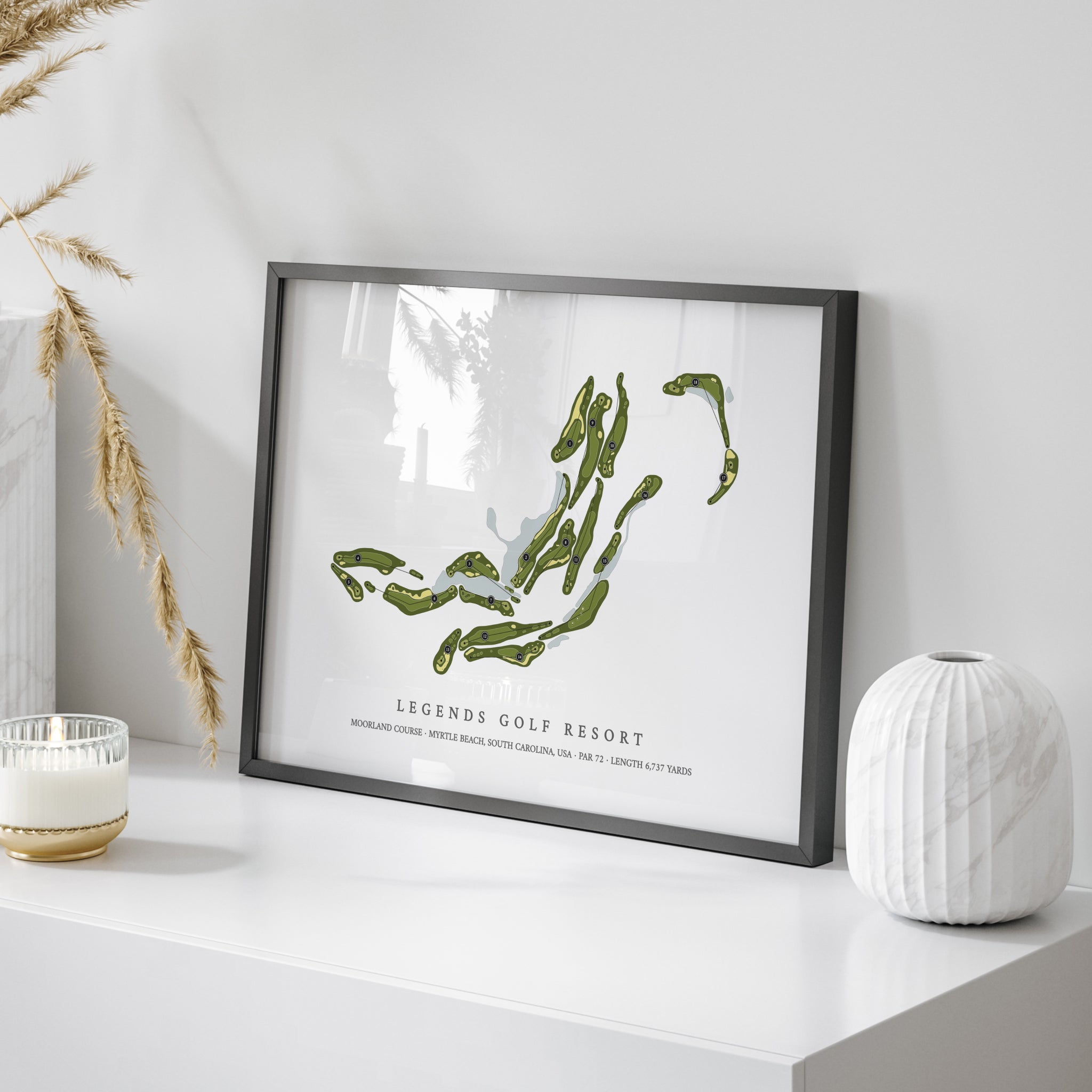 Legends Golf Resort - Moorland Course | Golf Course Print | On Table