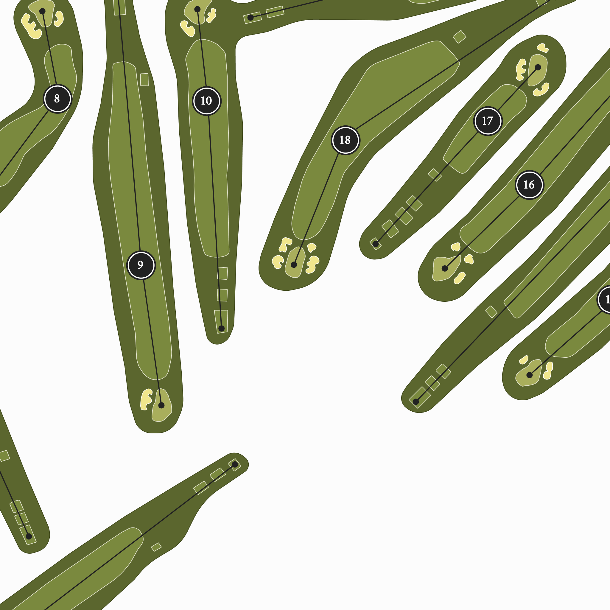 Leilehua Golf Course | Golf Course Map | Close Up