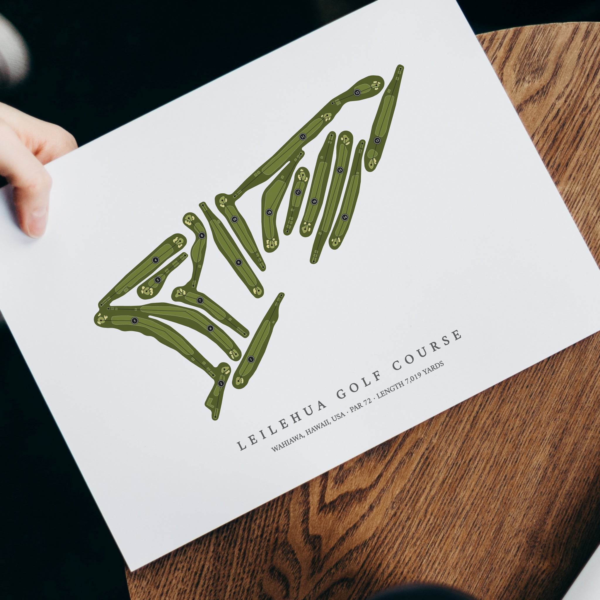 Leilehua Golf Course | Golf Course Map | With Laptop