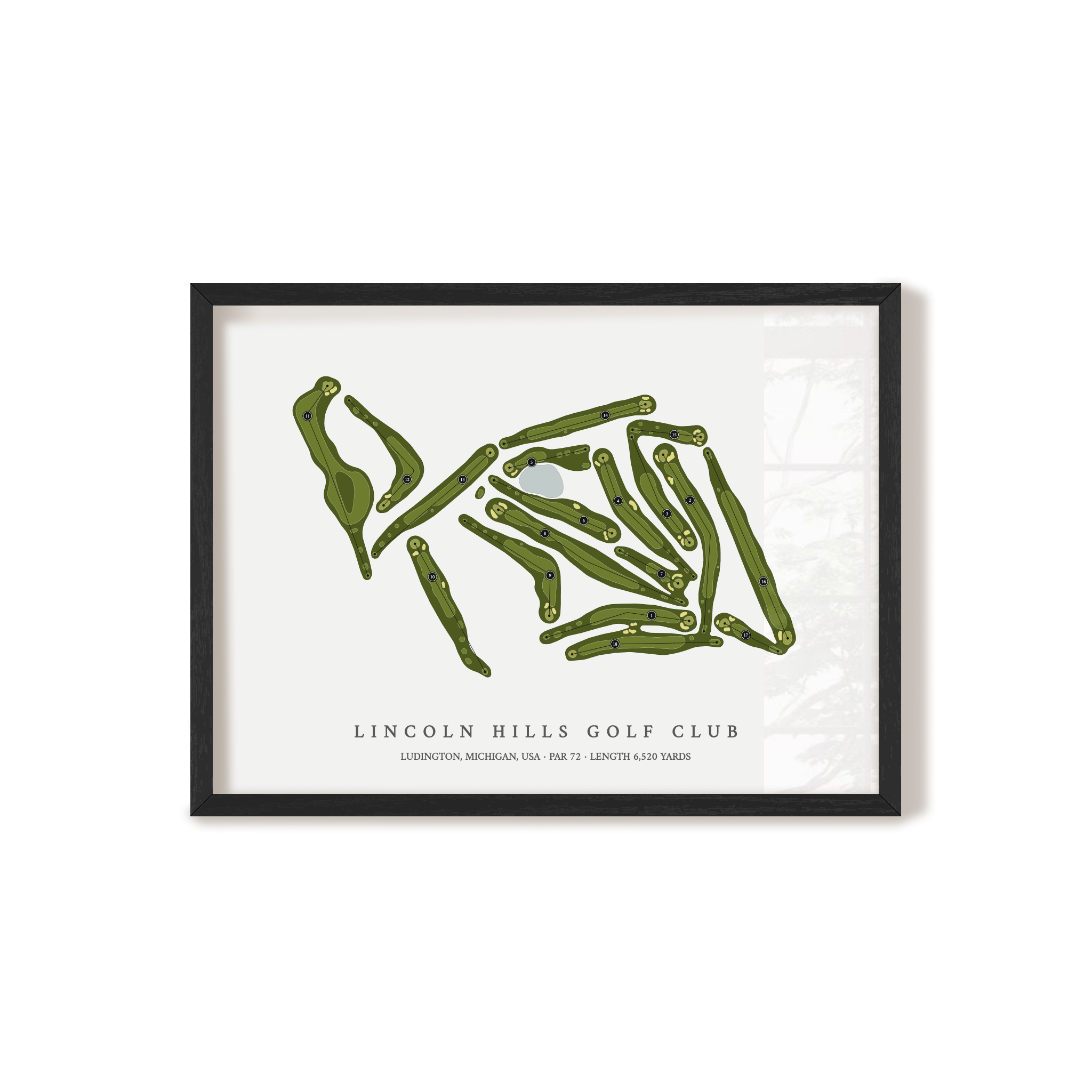 Lincoln Hills Golf Club | Golf Course Print | Black+Frame