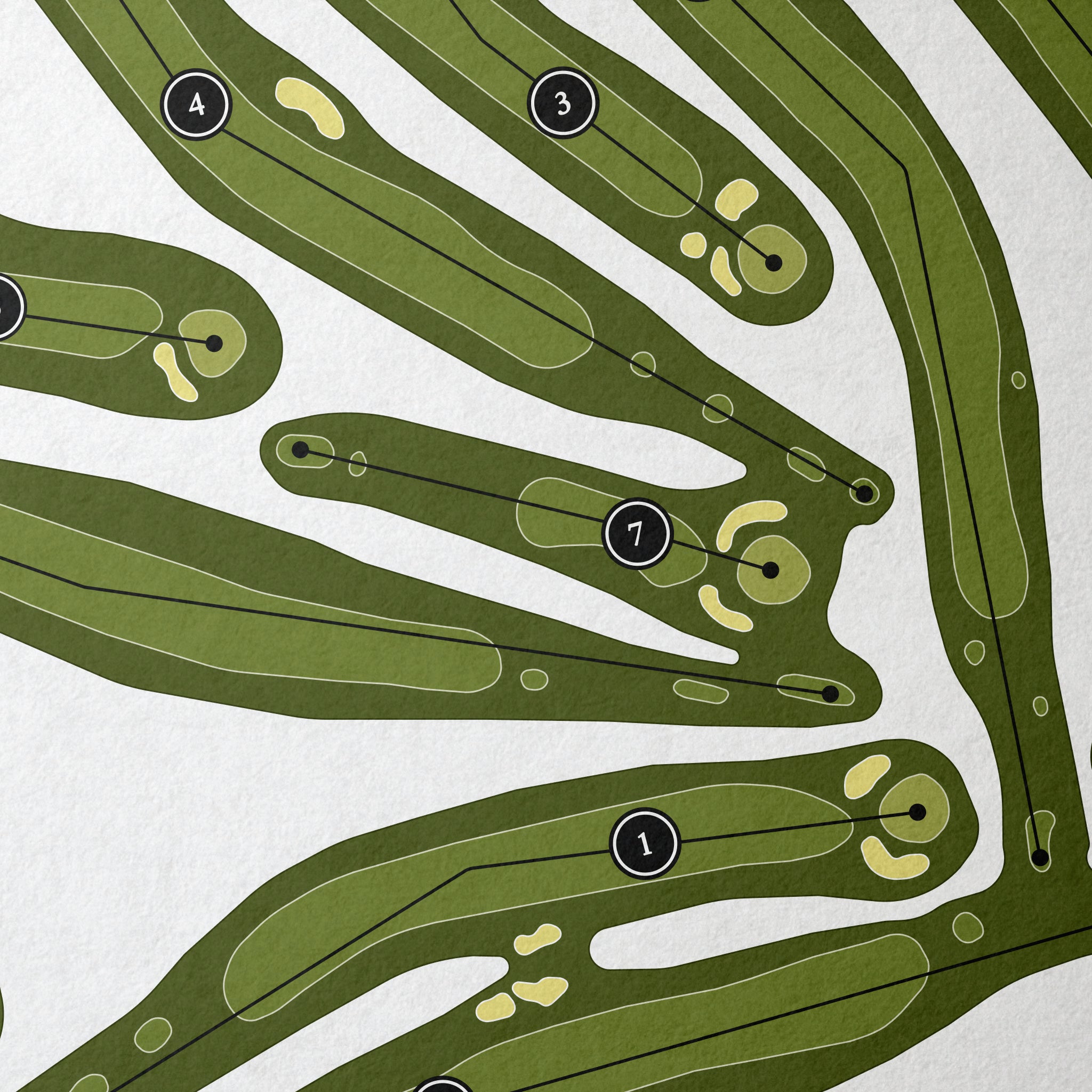 Lincoln Hills Golf Club | Golf Course Print | Close+Up