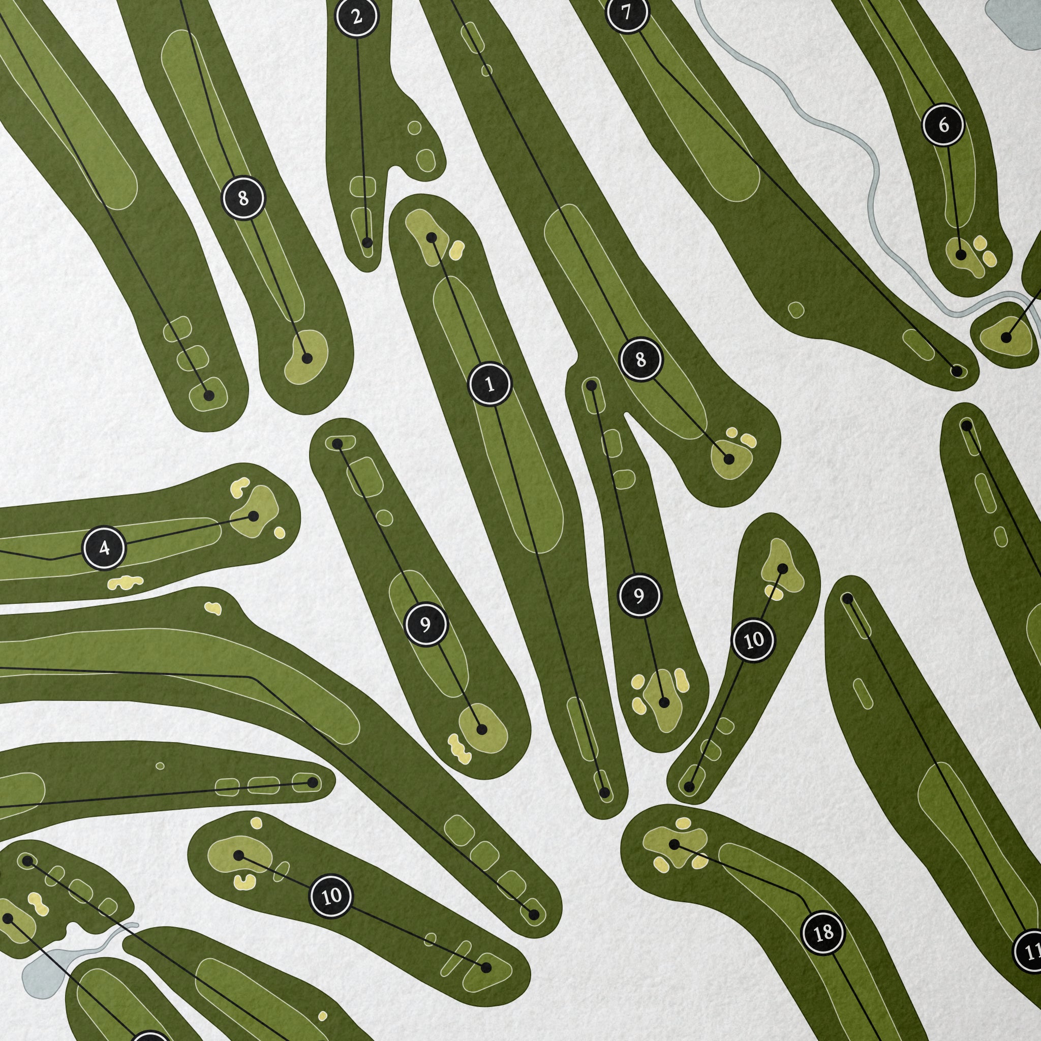 Lincoln Park Golf Course | Golf Course Print | Close Up