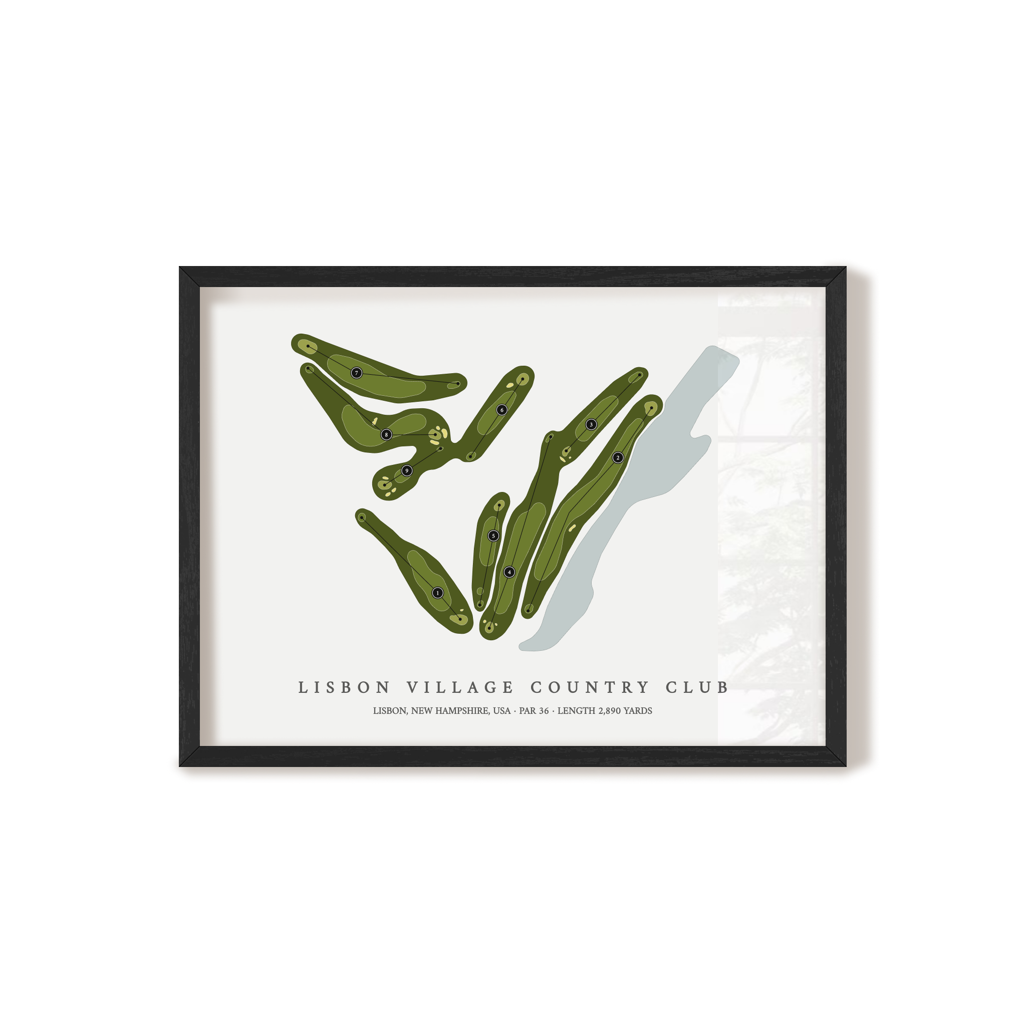 Lisbon Village Country Club | Golf Course Map | Black+Frame
