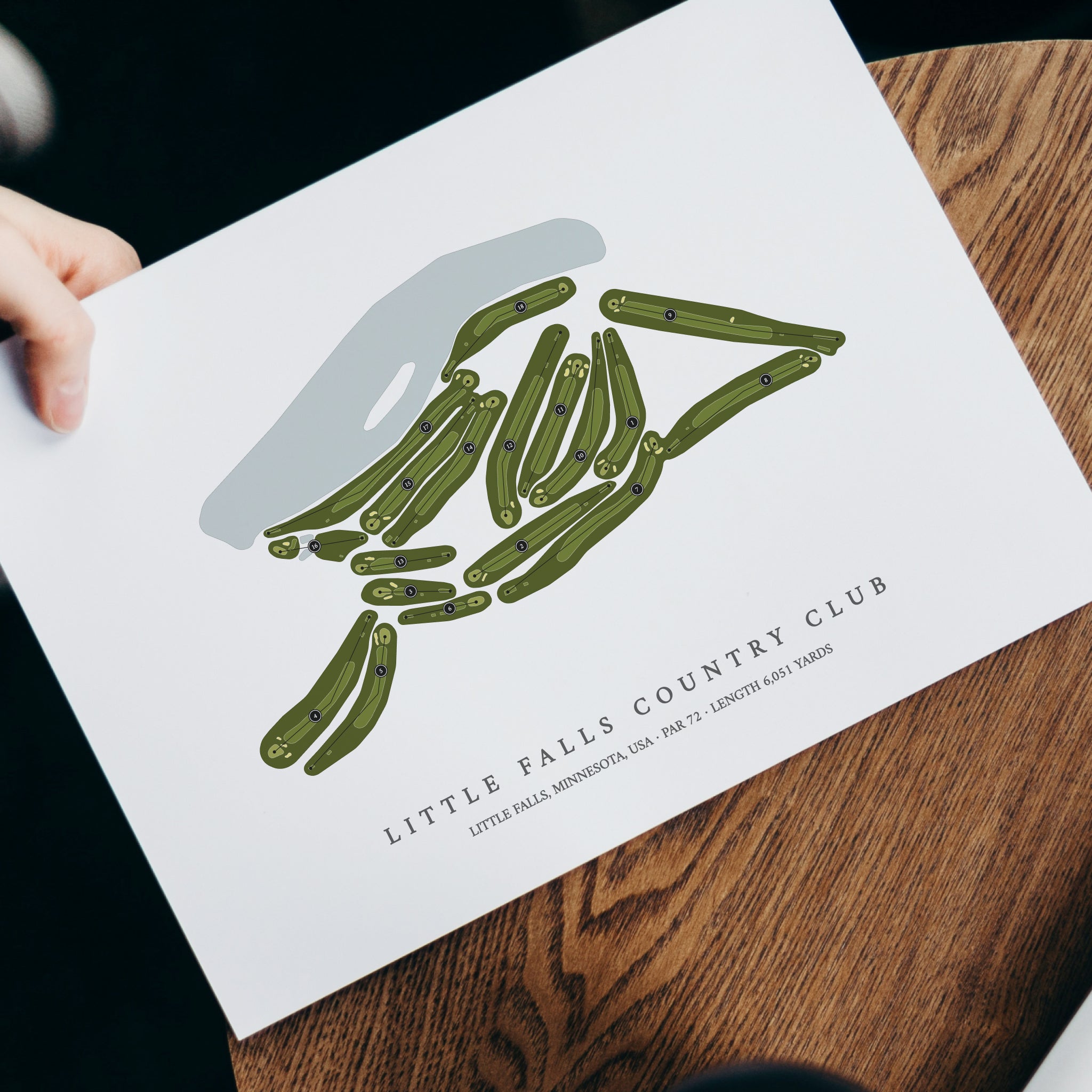 Little Falls Country Club | Golf Course Map | With Laptop