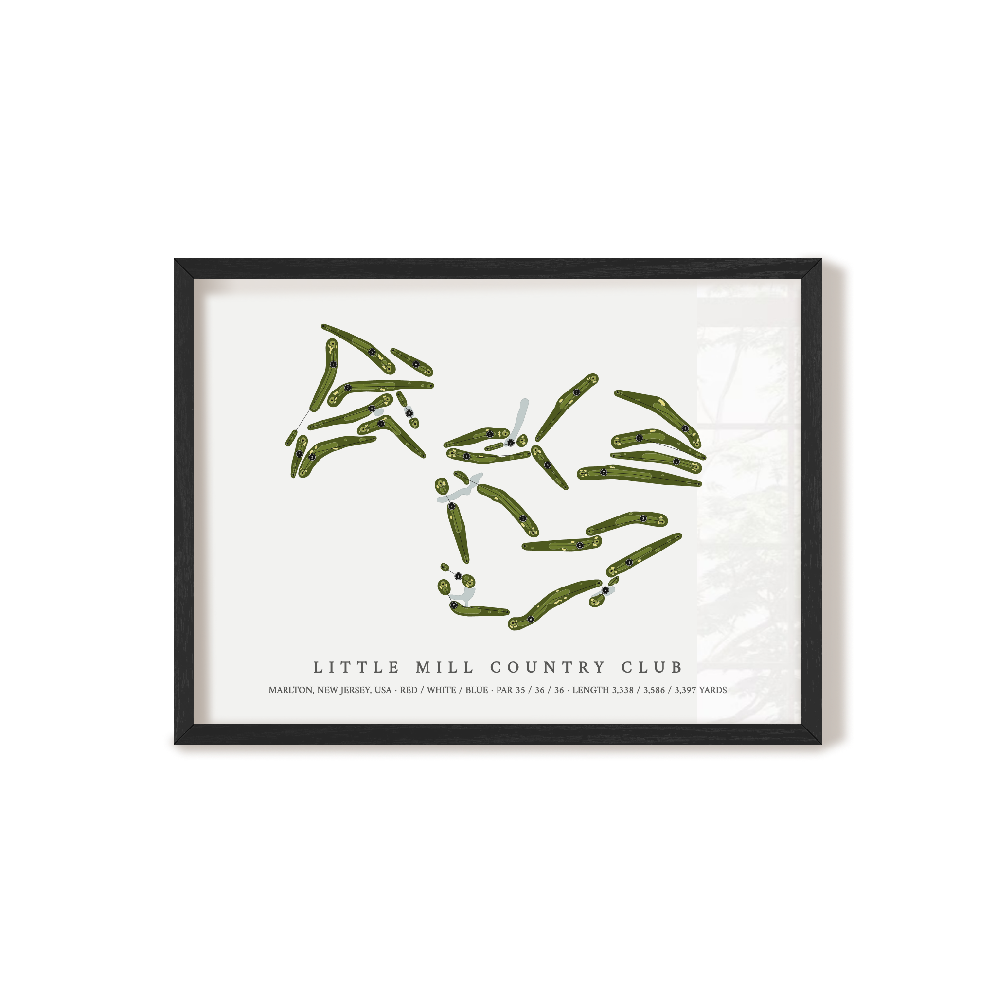 Little Mill Country Club | Golf Course Map | Black+Frame