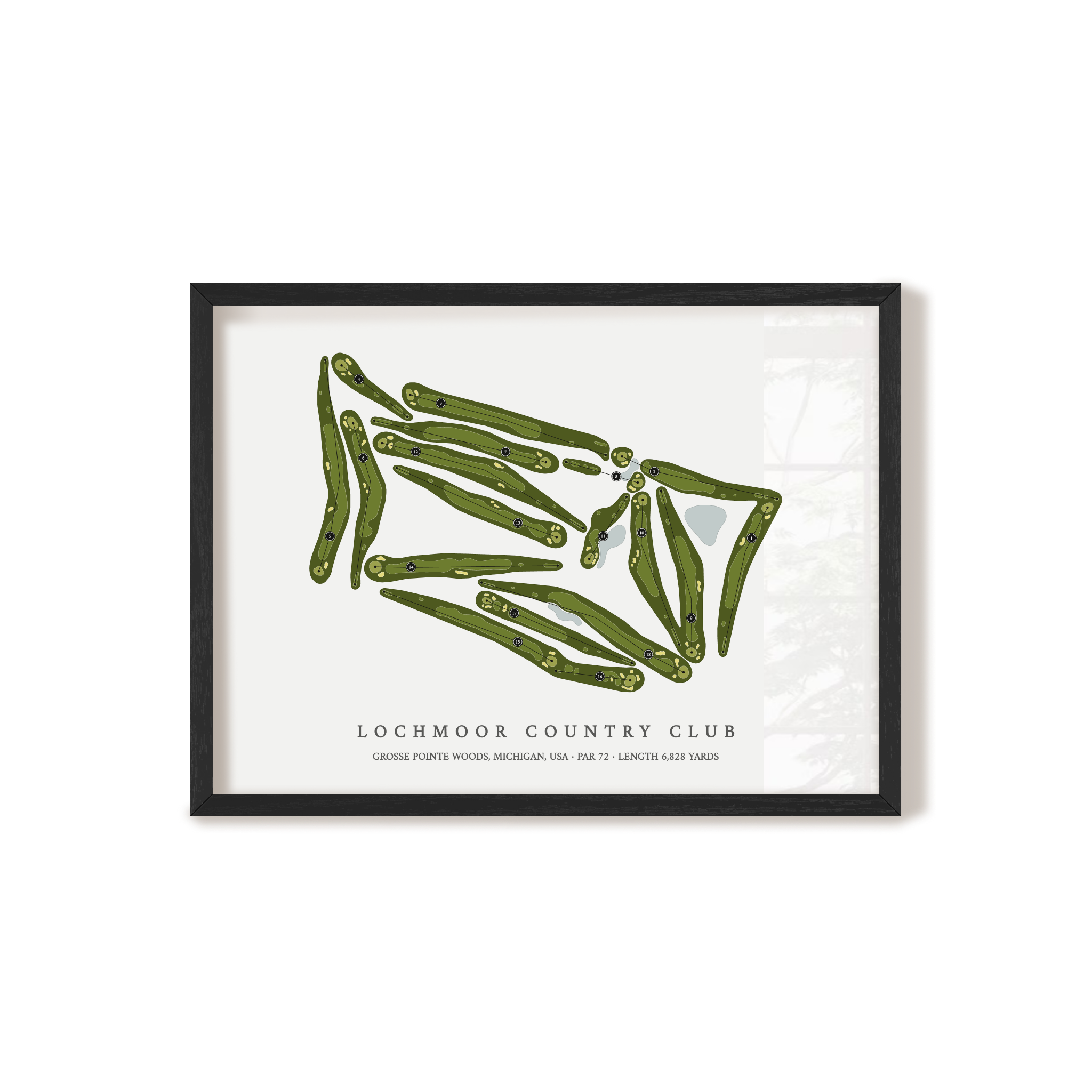 Lochmoor Country Club | Golf Course Map | Black+Frame