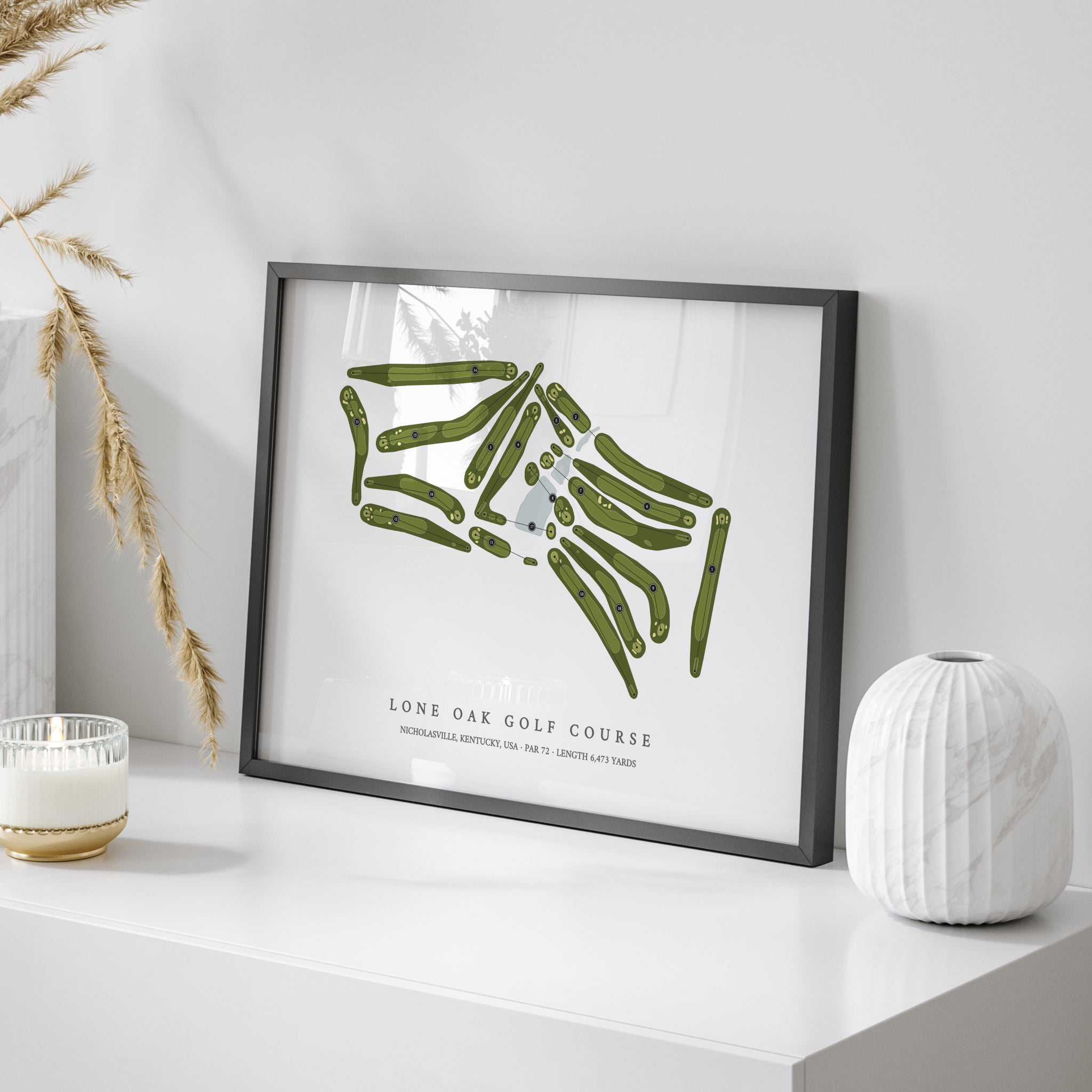 Lone Oak Golf Course | Golf Course Map | On Table