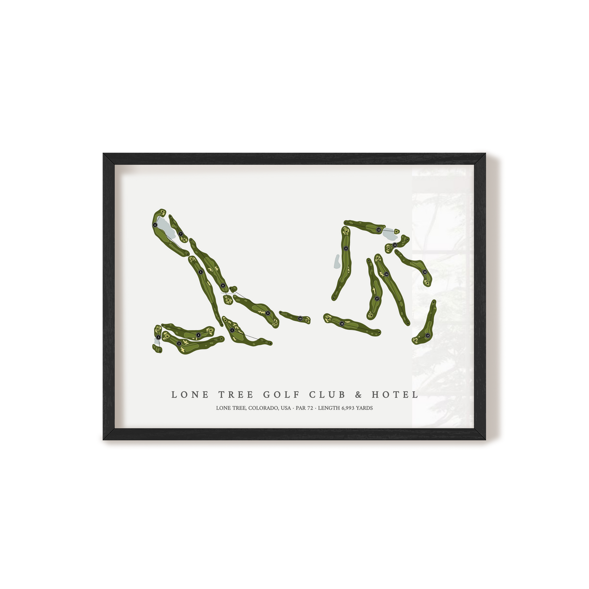 Lone Tree Golf Club & Hotel | Golf Course Map | Black Frame
