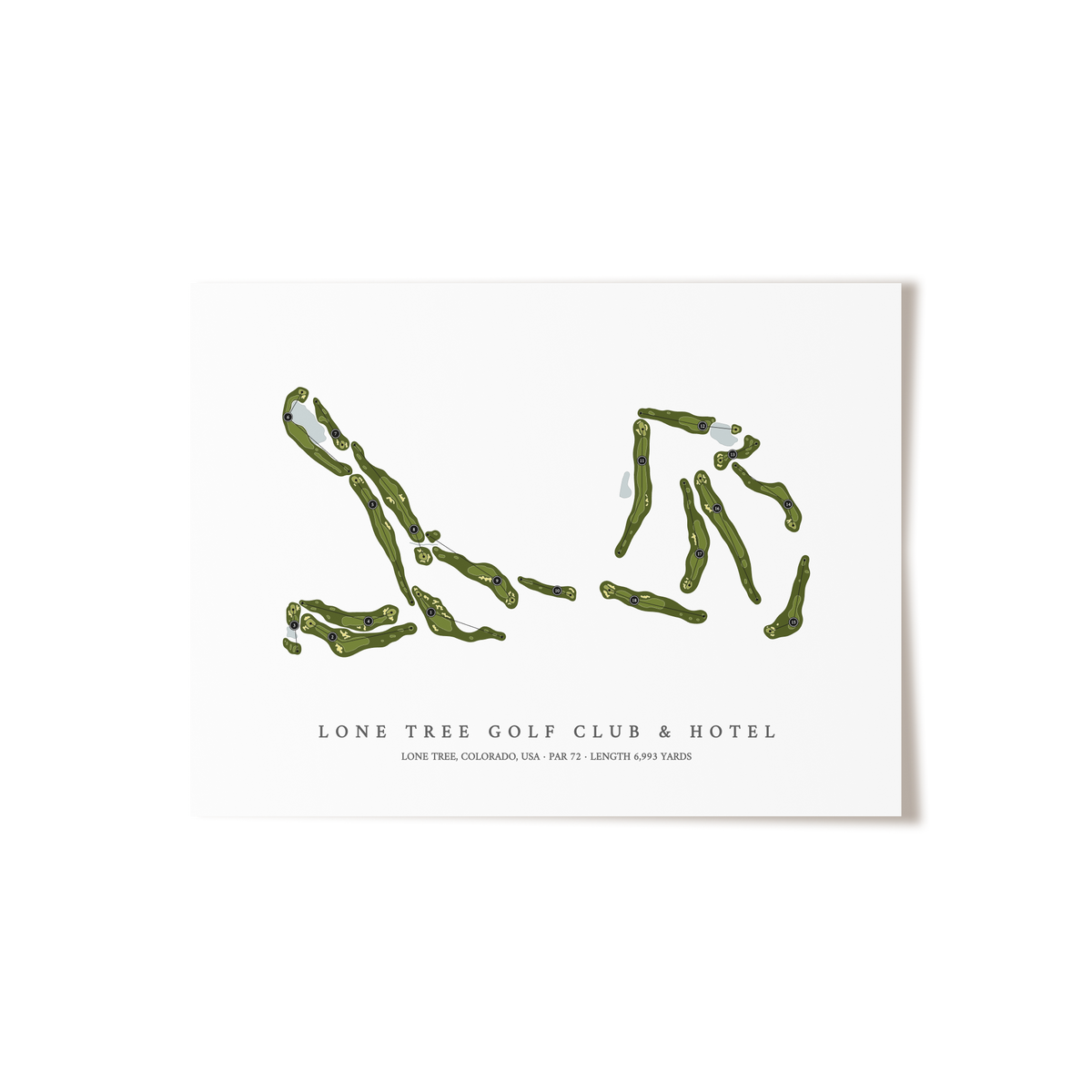 Lone Tree Golf Club & Hotel | Golf Course Map | Unframed