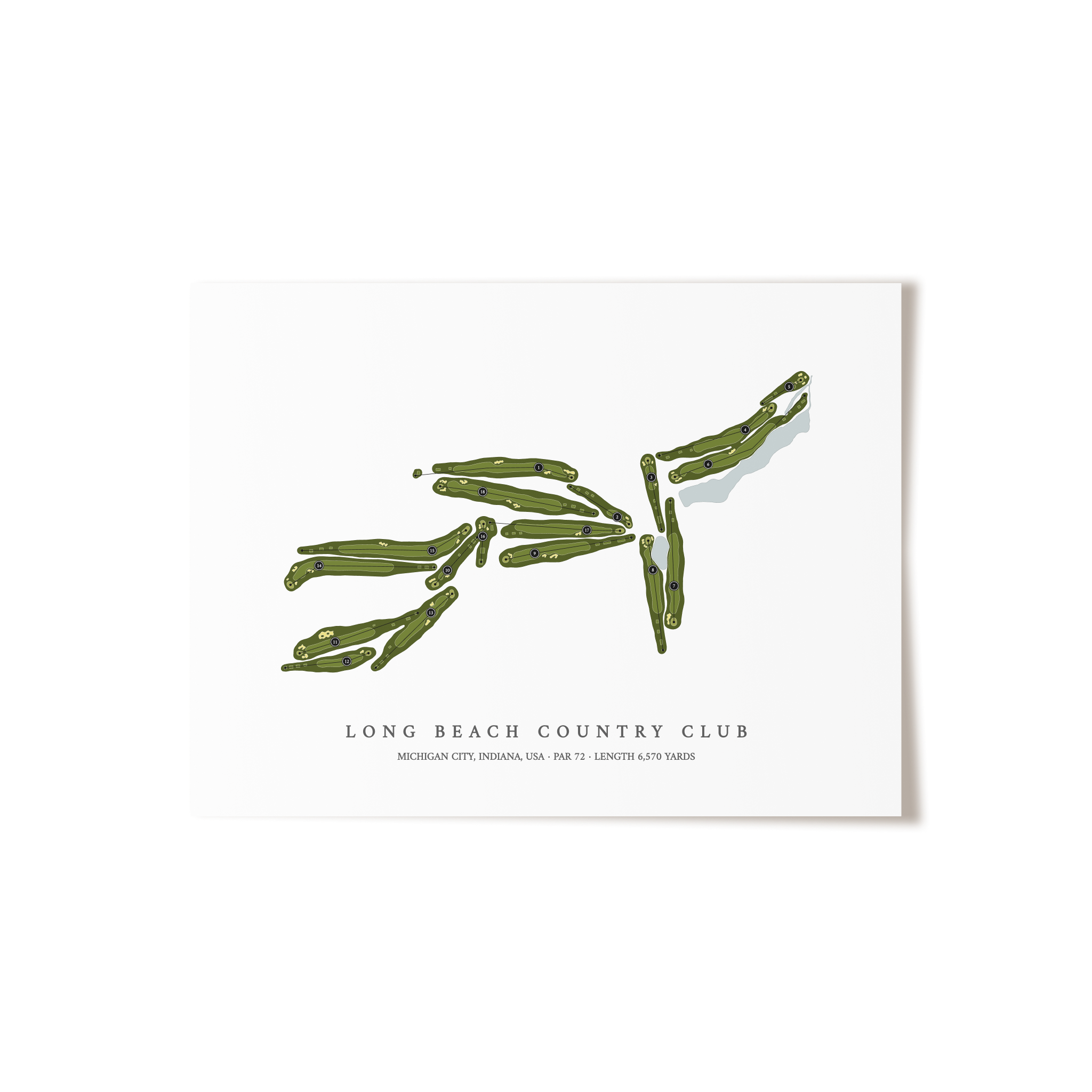 Long Beach Country Club | Golf Course Print | Unframed