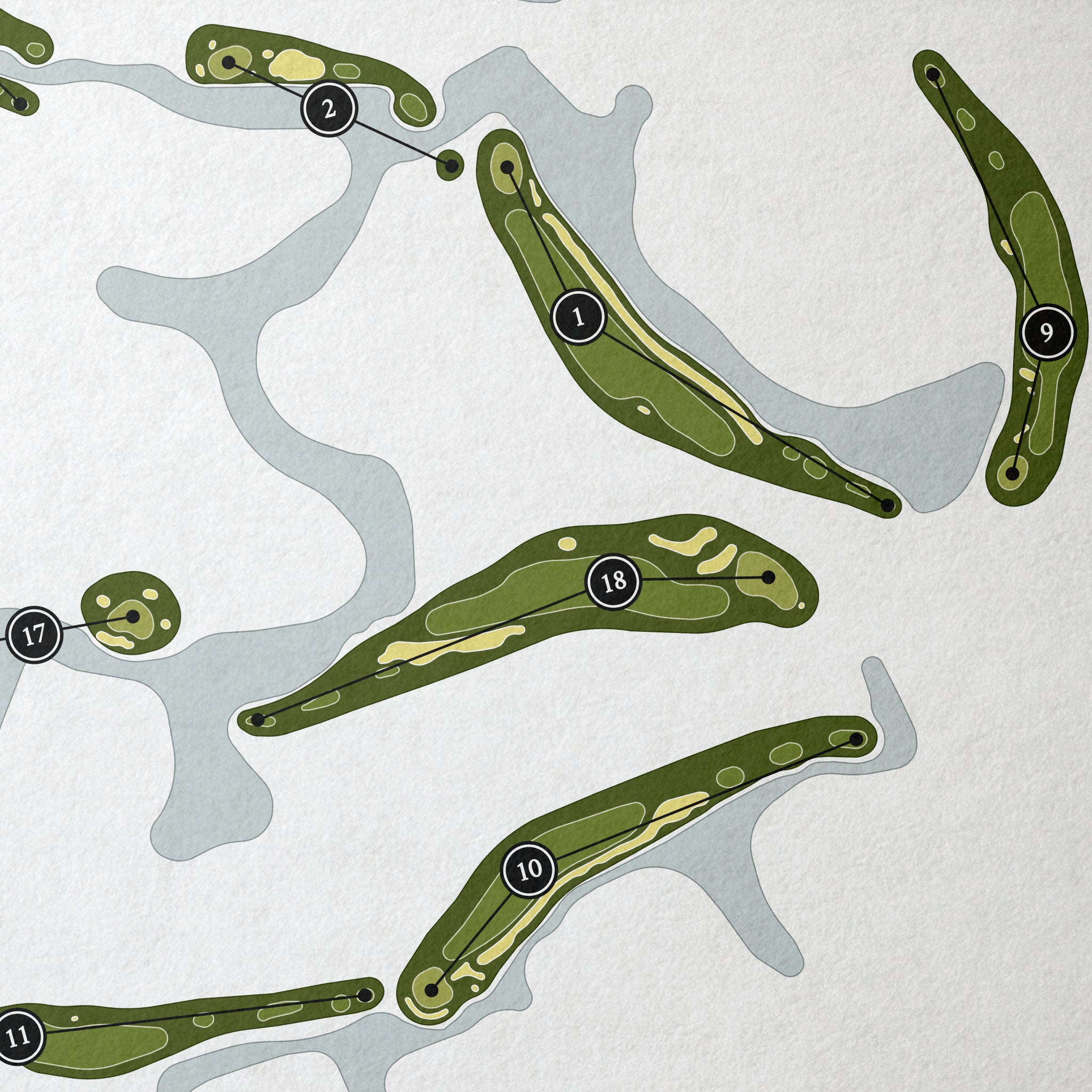 Long Cove Club | Golf Course Map | Close Up