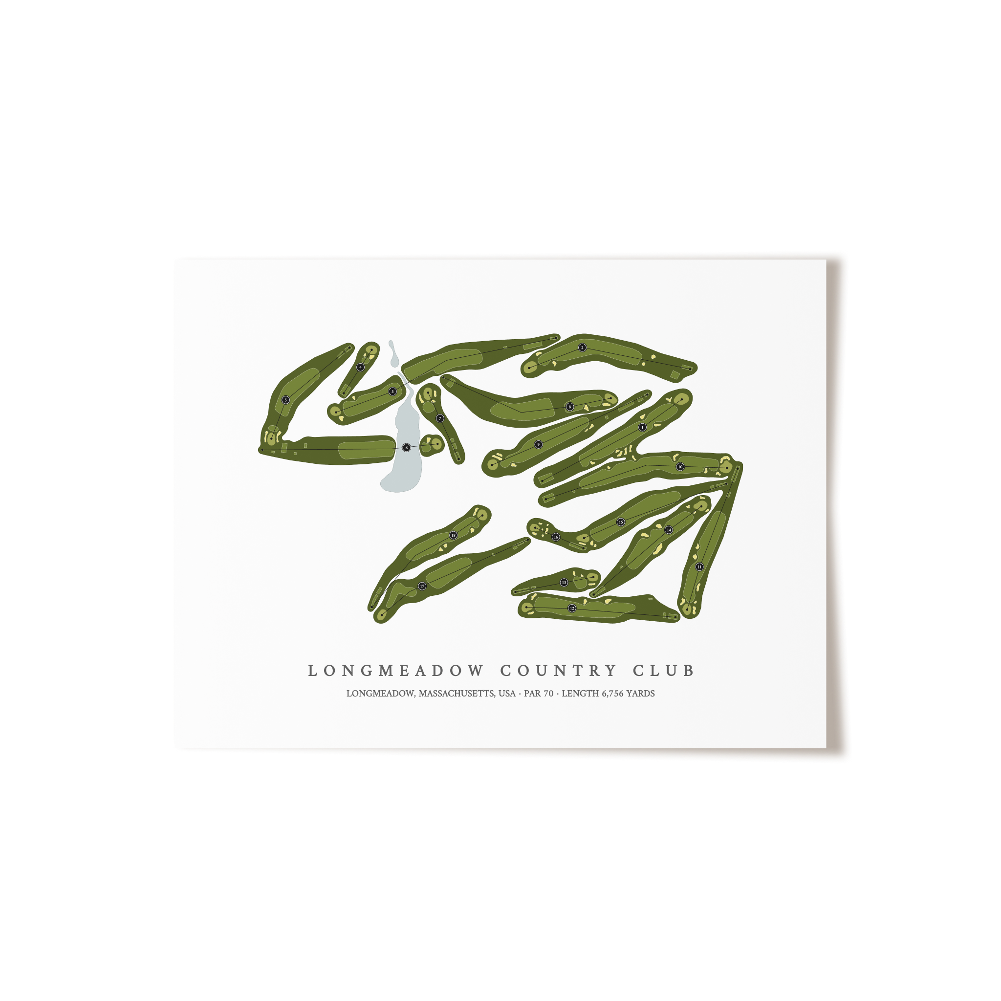 Longmeadow Country Club | Golf Course Print | Unframed