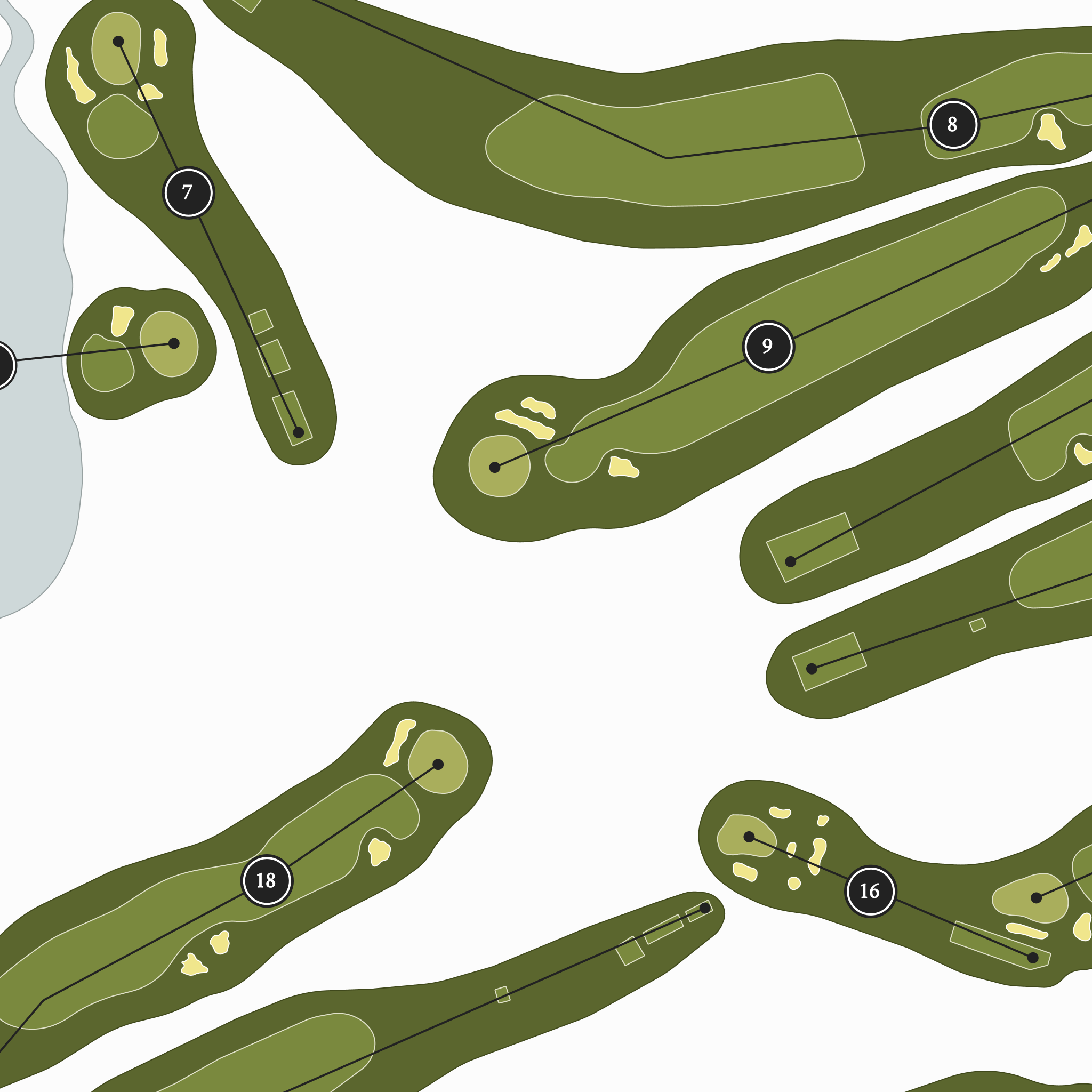Longmeadow Country Club | Golf Course Map | Close Up