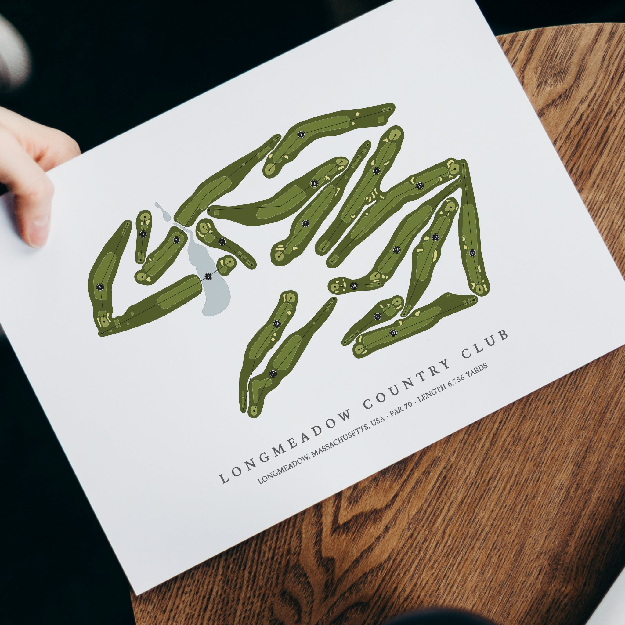 Longmeadow Country Club | Golf Course Map | With Laptop