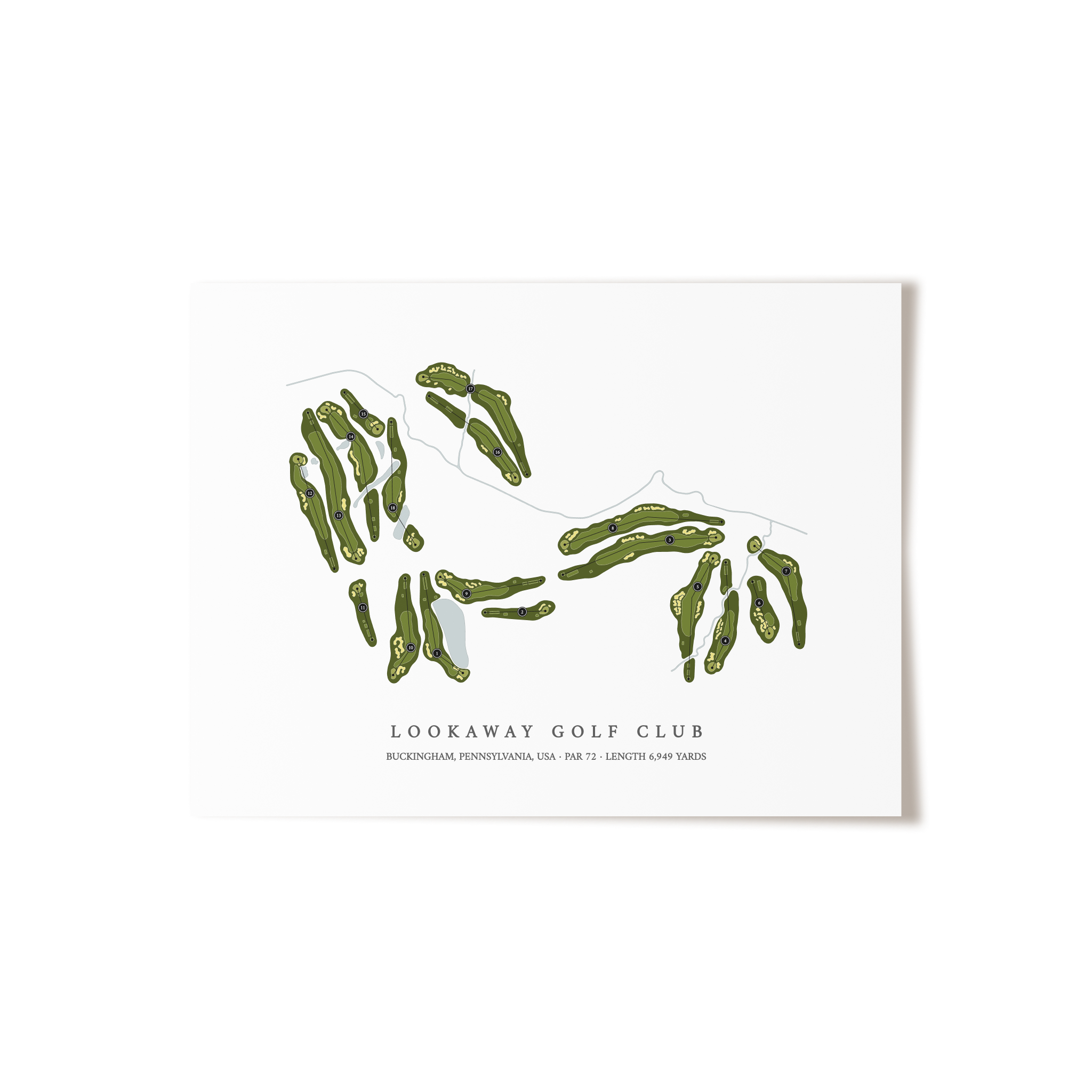 Lookaway Golf Club | Golf Course Print | Unframed