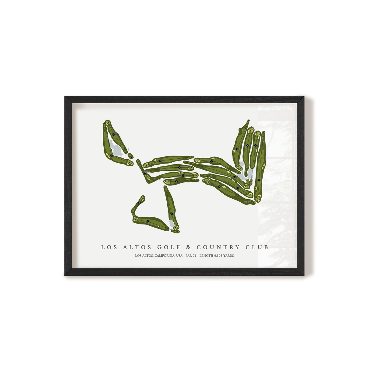 Los Altos Golf & Country Club | Golf Course Map | Black Frame