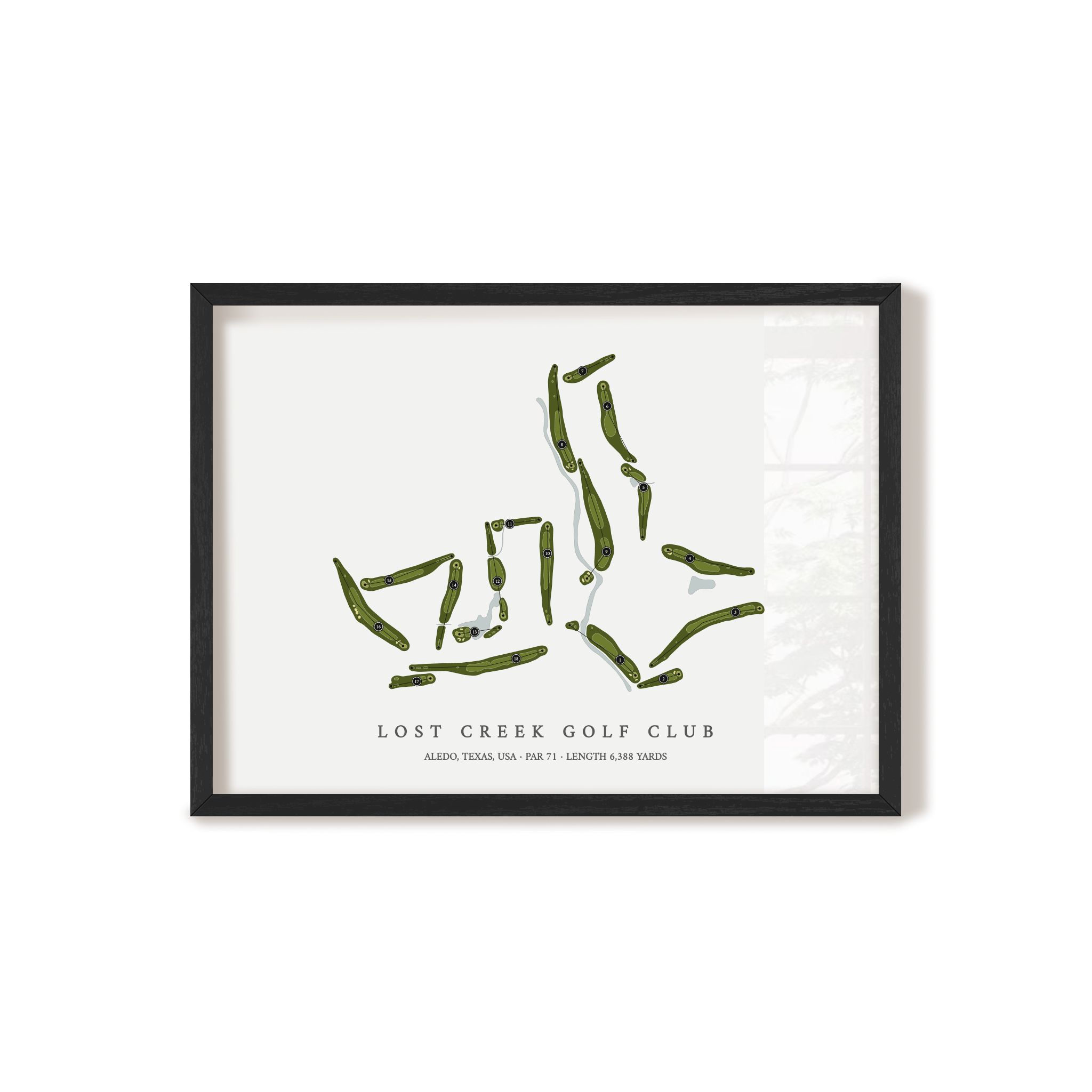 Lost Creek Golf Club | Golf Course Map | Black+Frame