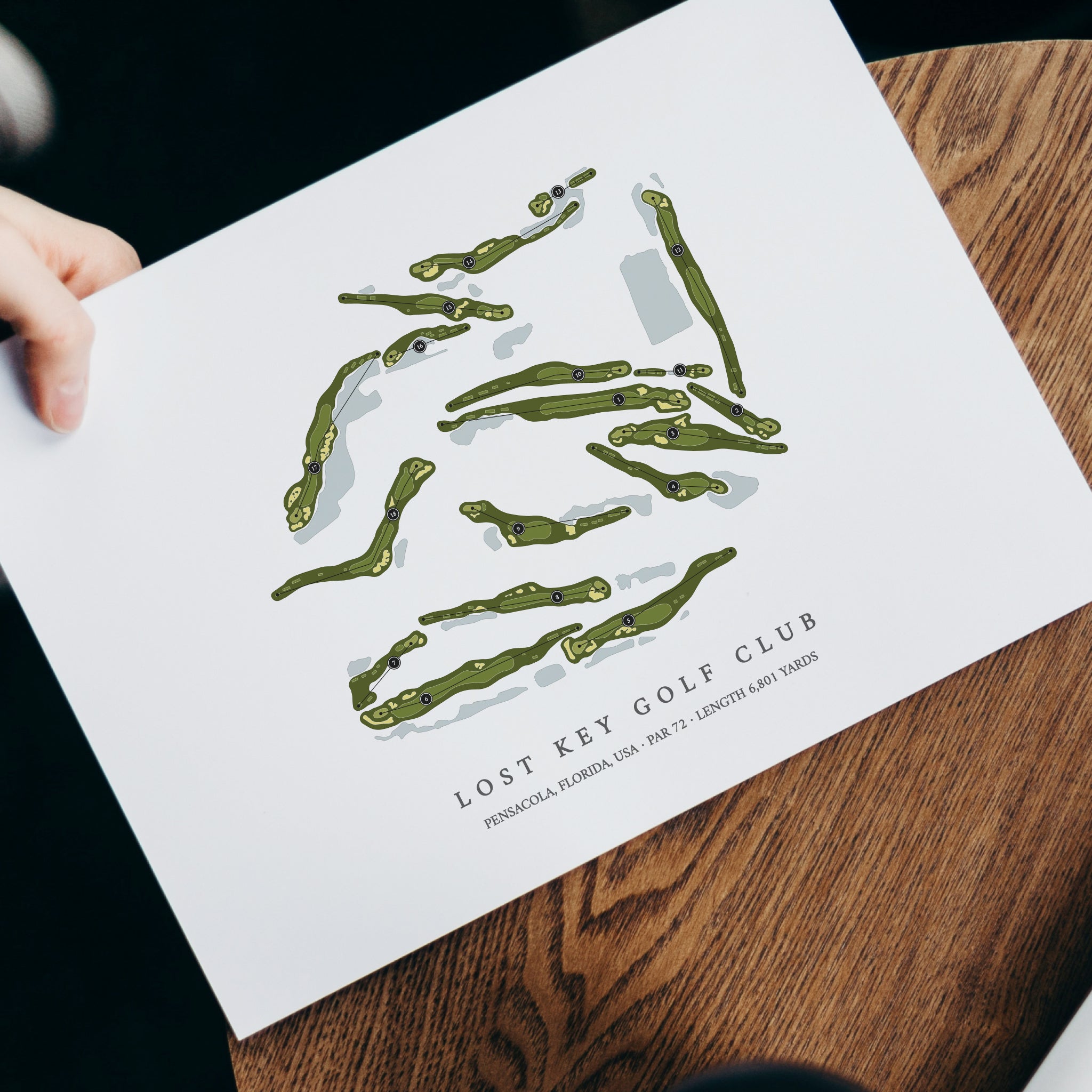 Lost Key Golf Club | Golf Course Map | With Laptop