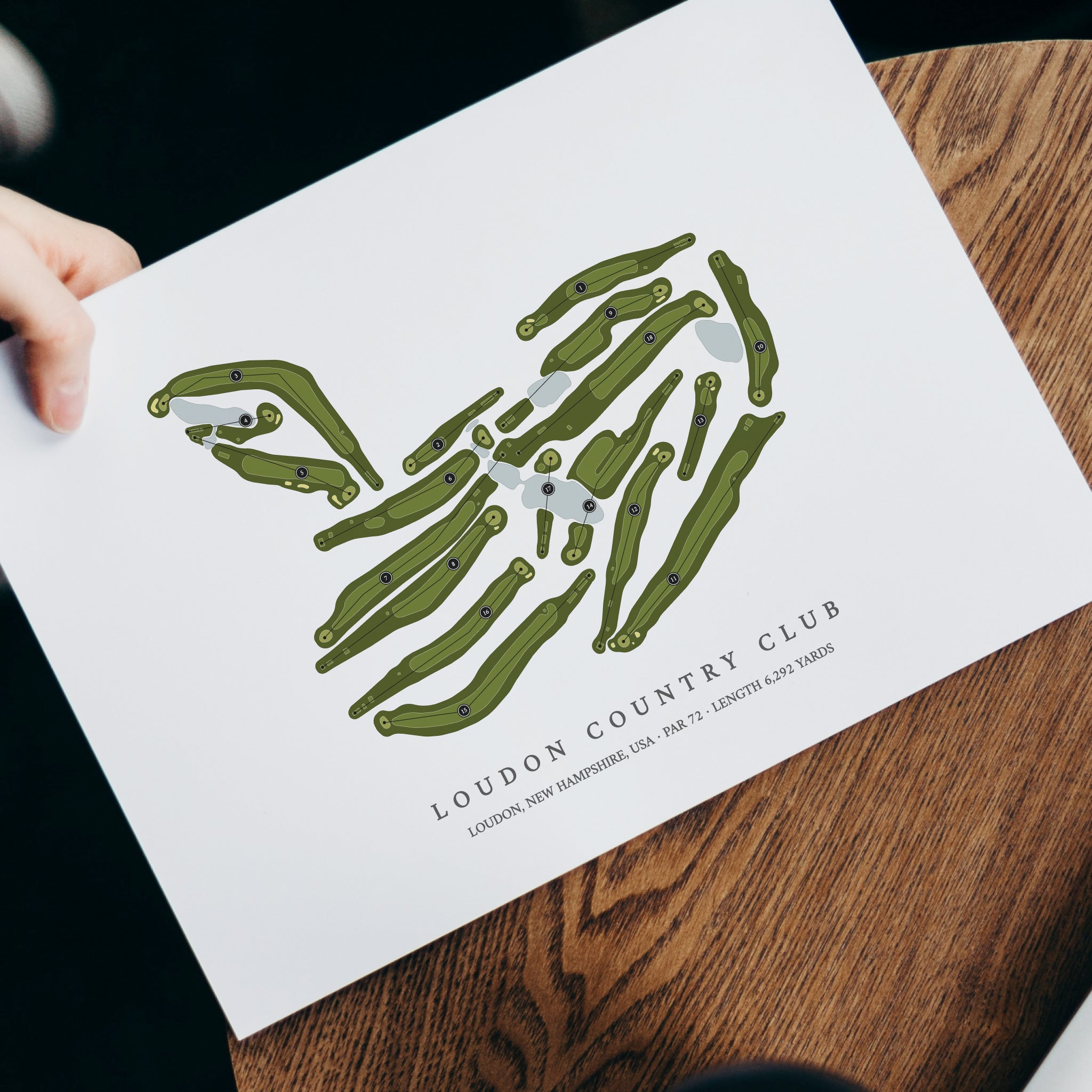 Loudon Country Club | Golf Course Map | With Laptop