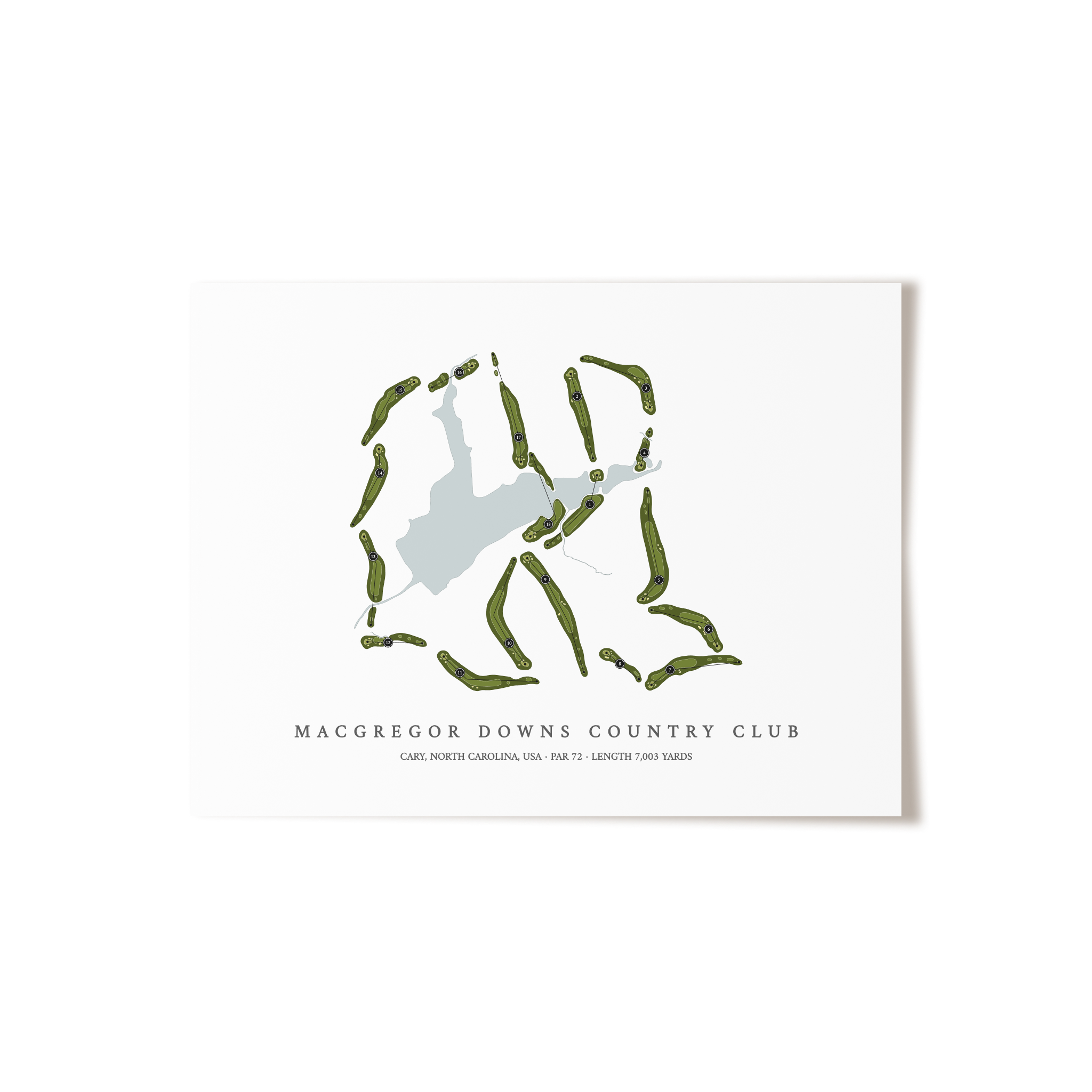 MacGregor Downs Country Club | Golf Course Map | Unframed