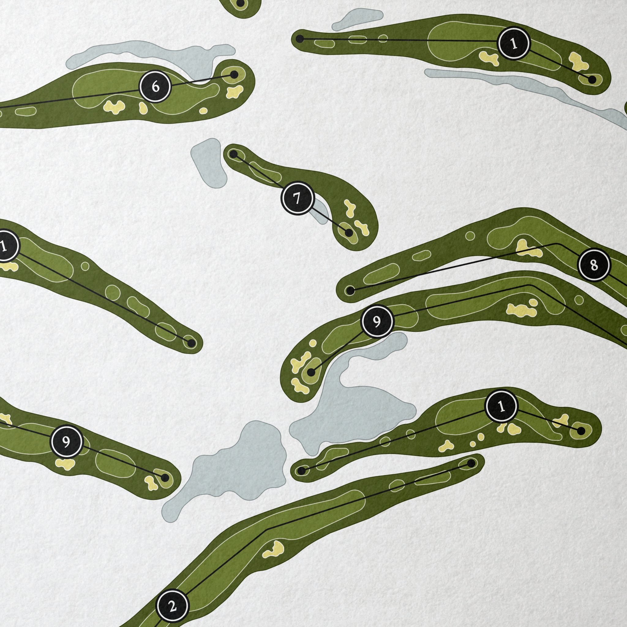 Magnolia Greens Golf Course | Golf Course Map | Close Up
