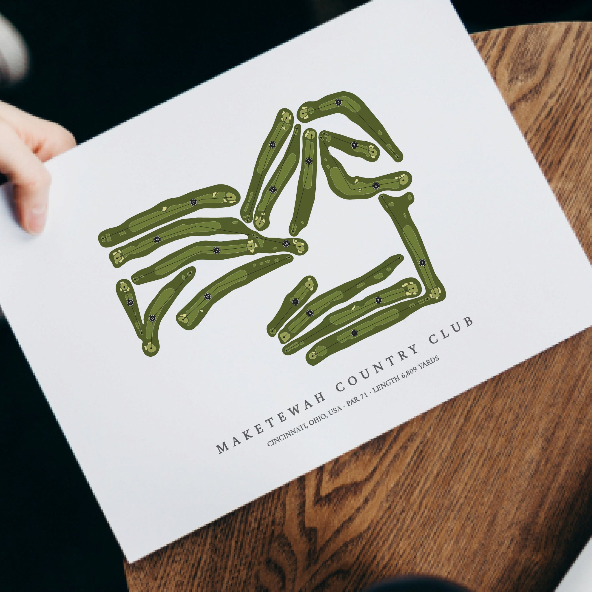 Maketewah Country Club | Golf Course Print | With Laptop