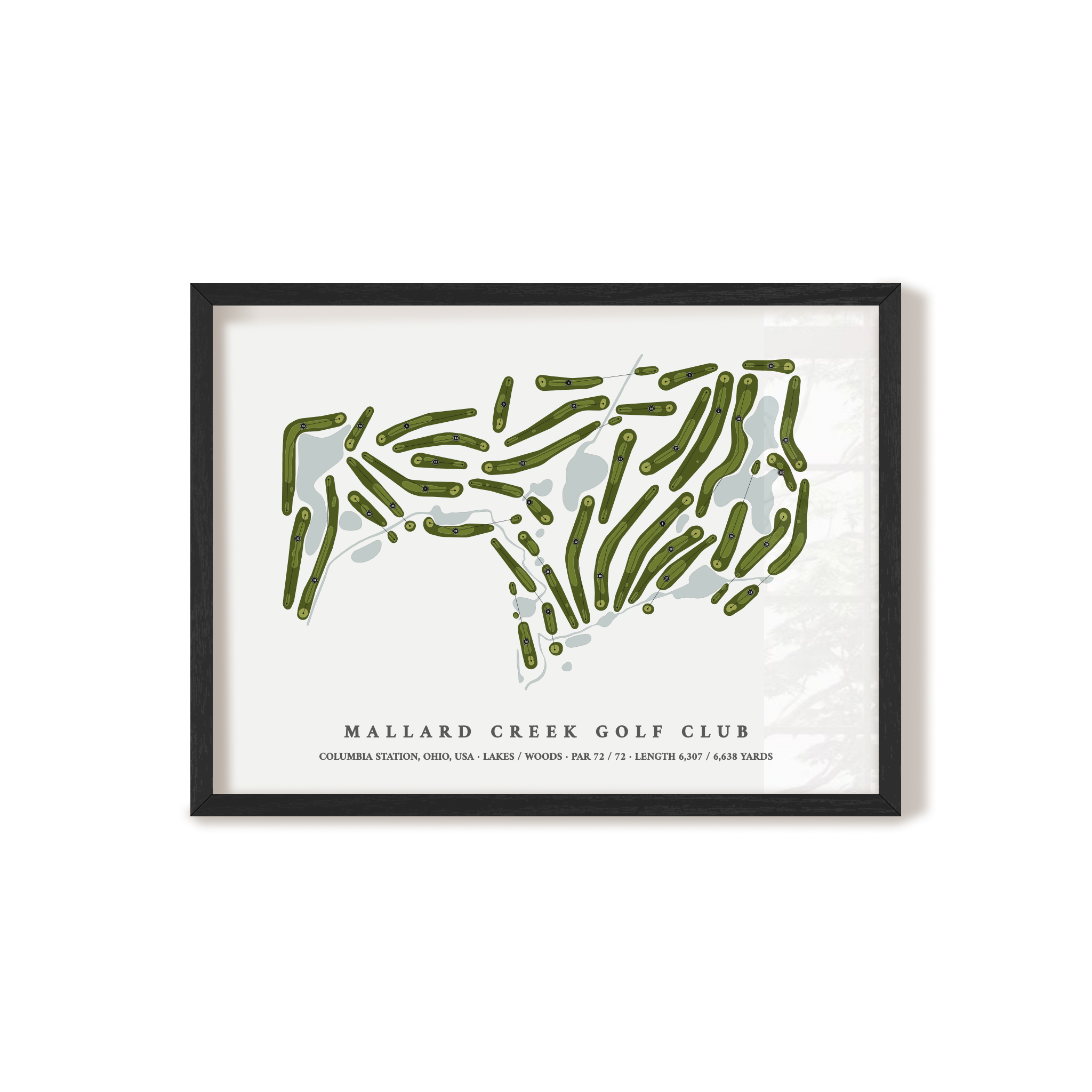 Mallard Creek Golf Club | Golf Course Map | Black Frame