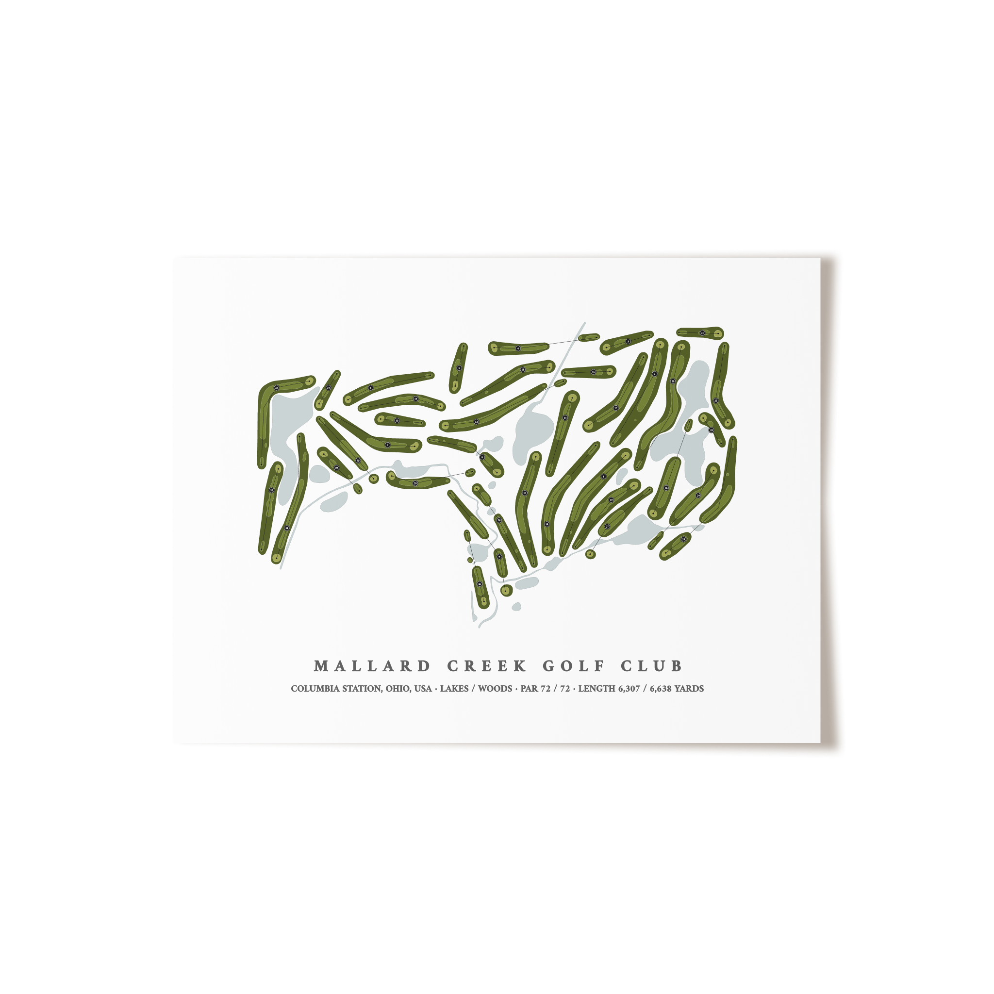 Mallard Creek Golf Club | Golf Course Map | Unframed