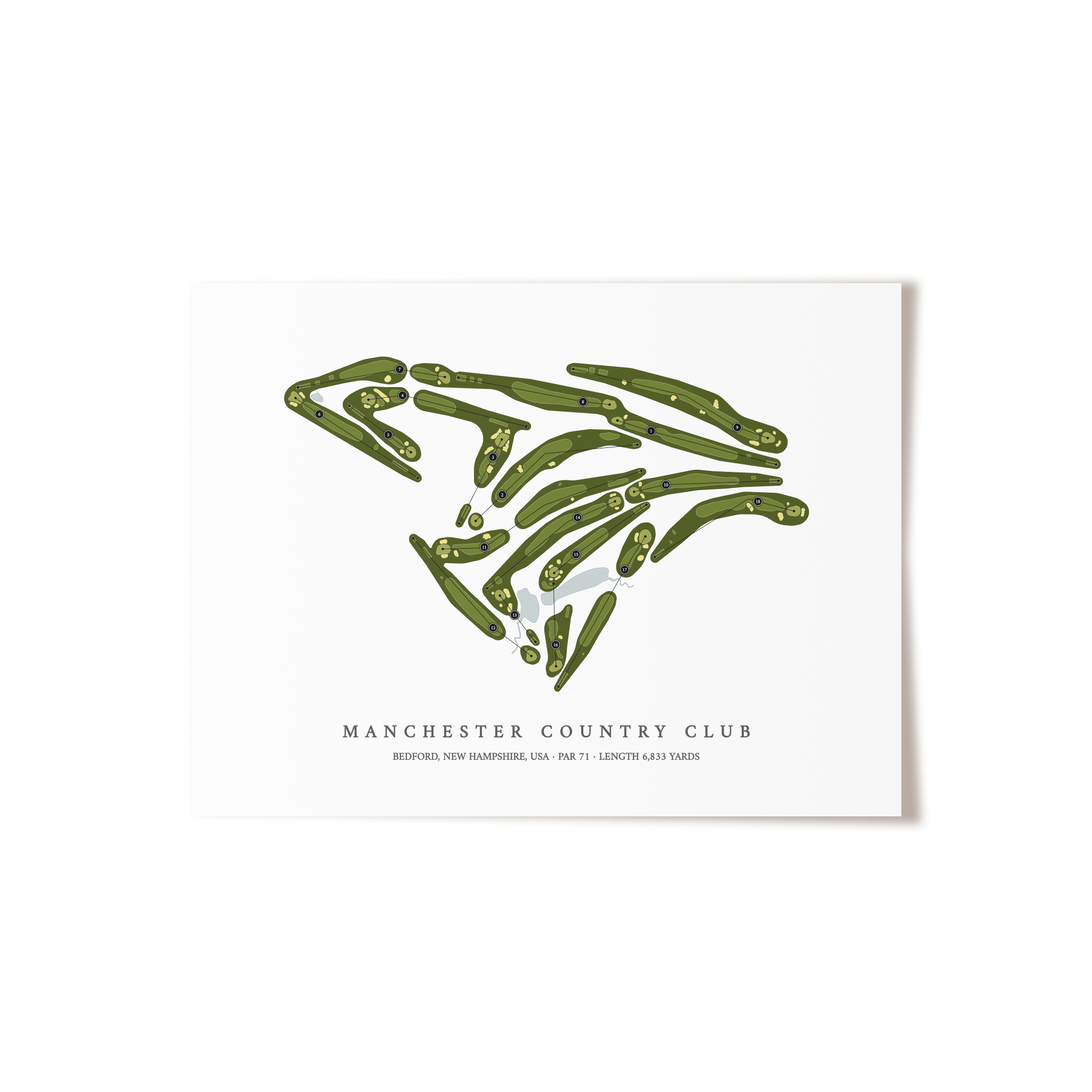 Manchester Country Club | Golf Course Print | Unframed