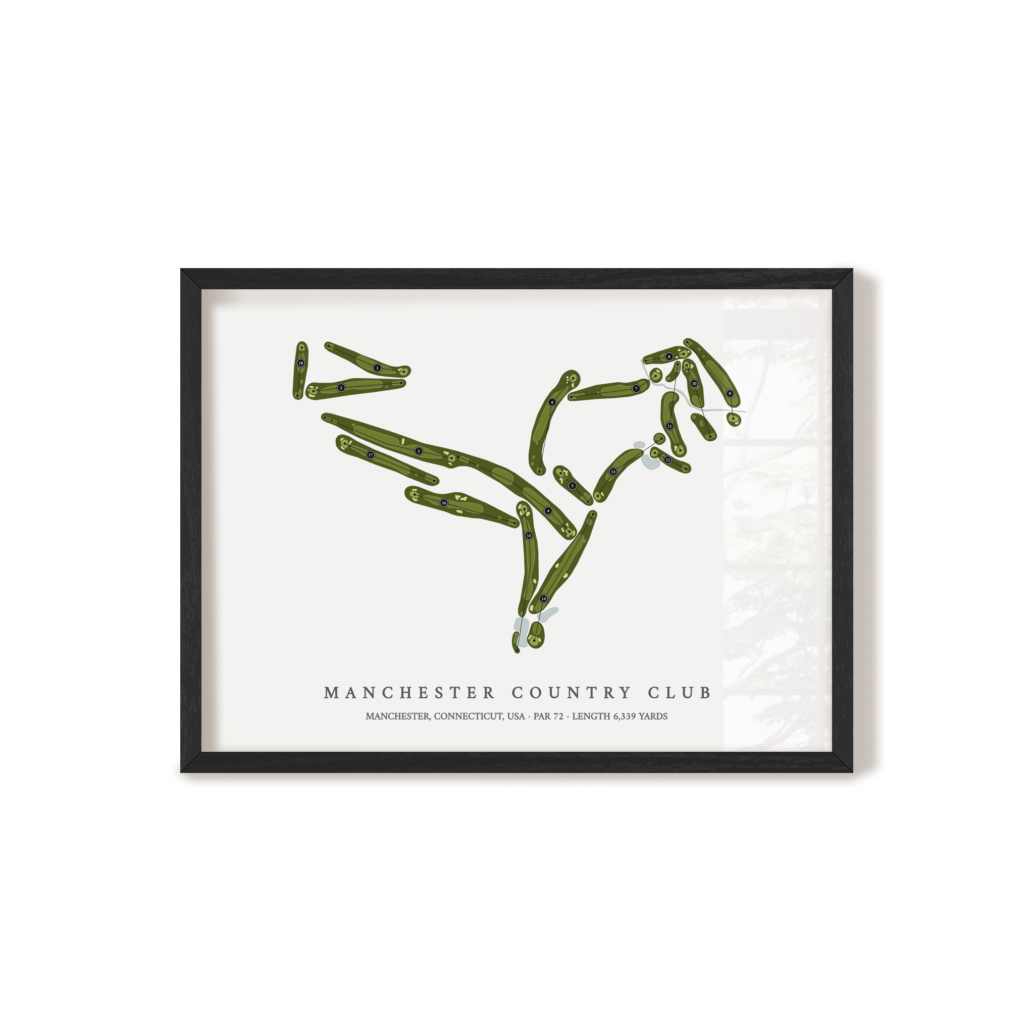 Manchester Country Club | Golf Course Map | Black+Frame