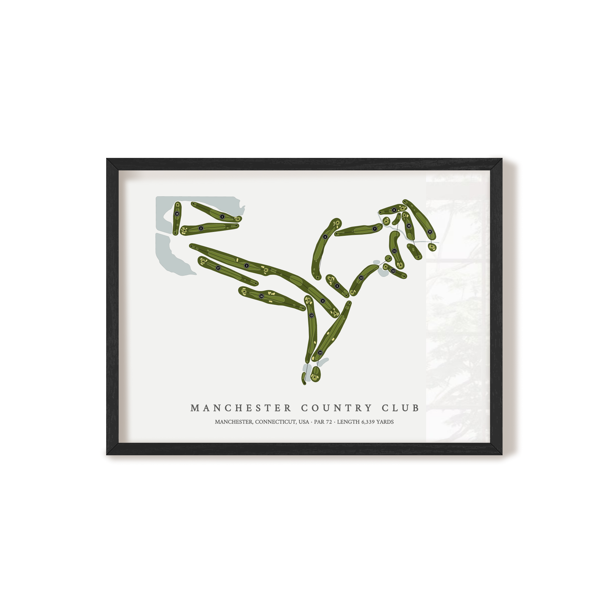 Manchester Country Club | Golf Course Print | Black Frame