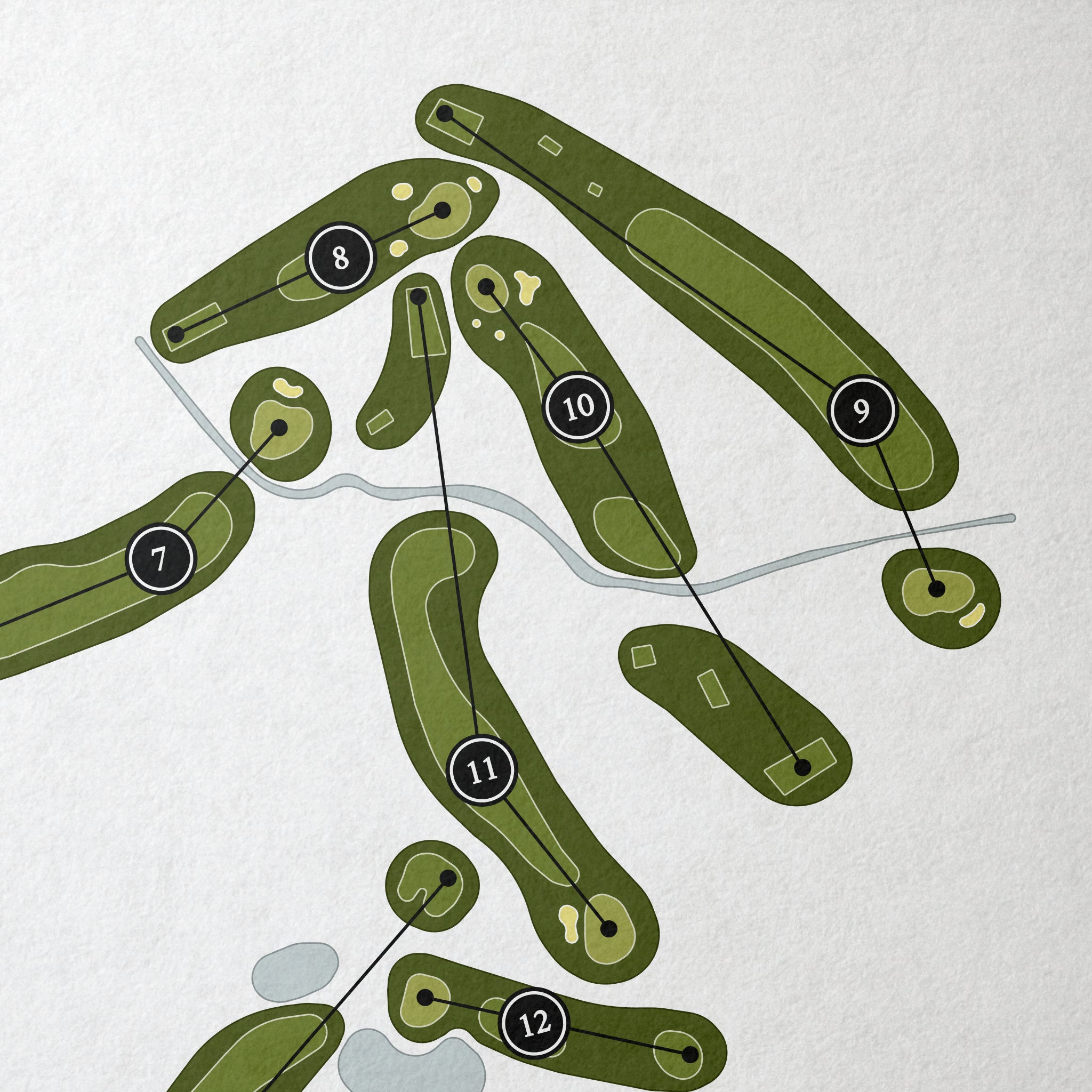 Manchester Country Club | Golf Course Print | Close Up