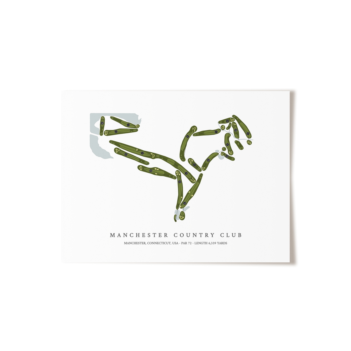 Manchester Country Club | Golf Course Print | Unframed