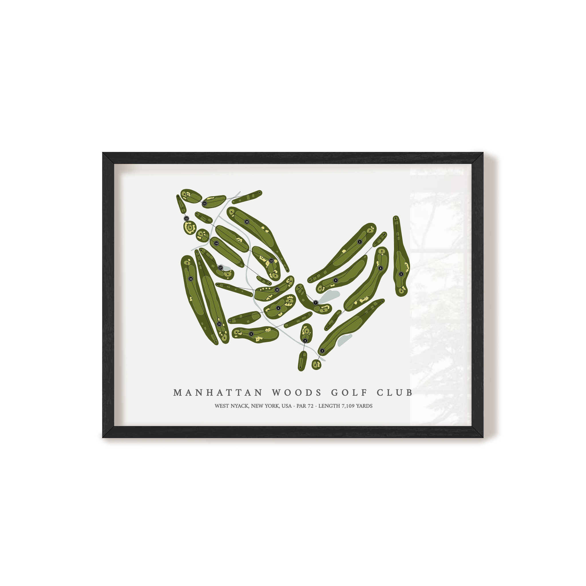 Manhattan Woods Golf Club | Golf Course Map | Black+Frame