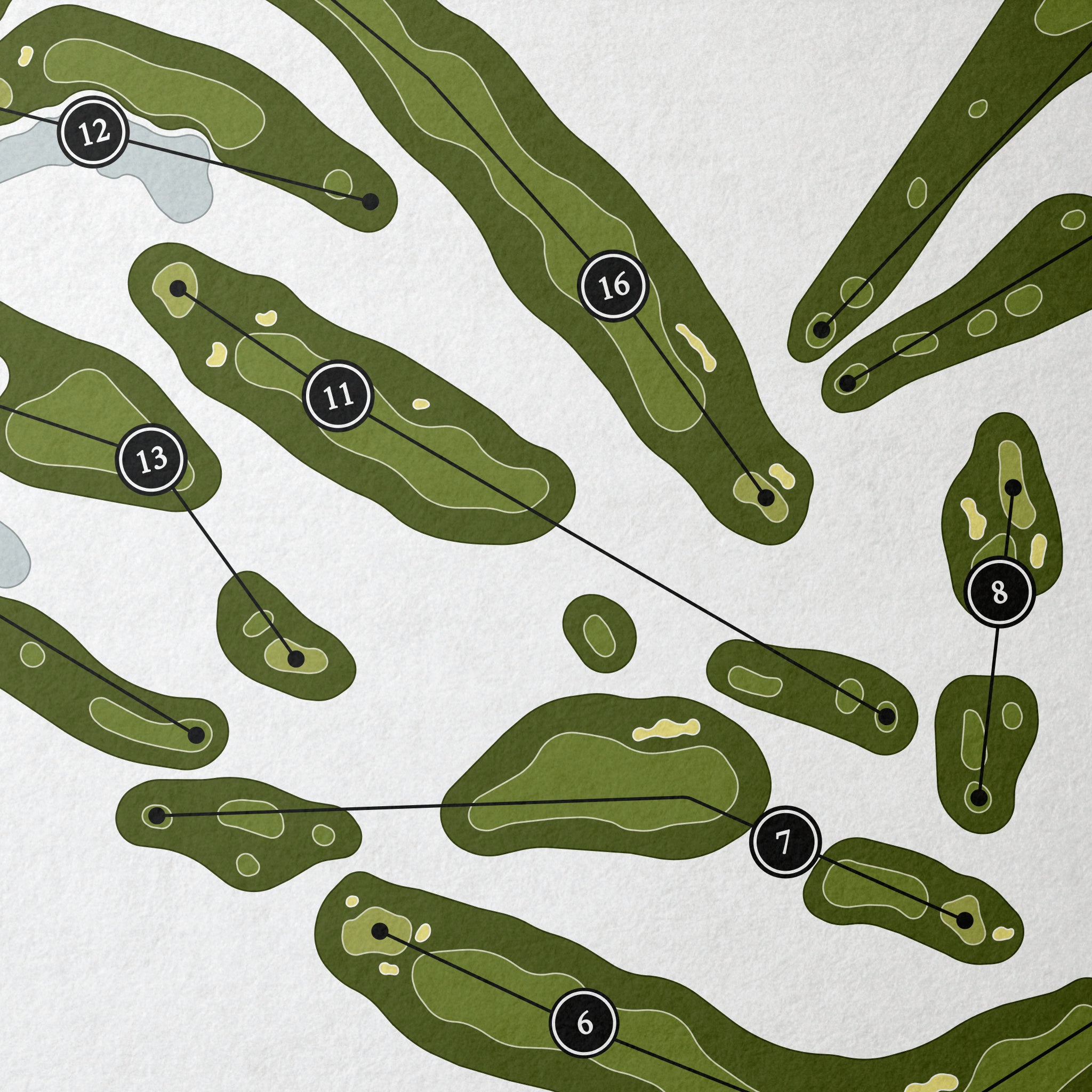 Manistee National Golf & Resort - The Revenge | Golf Course Map | Close Up