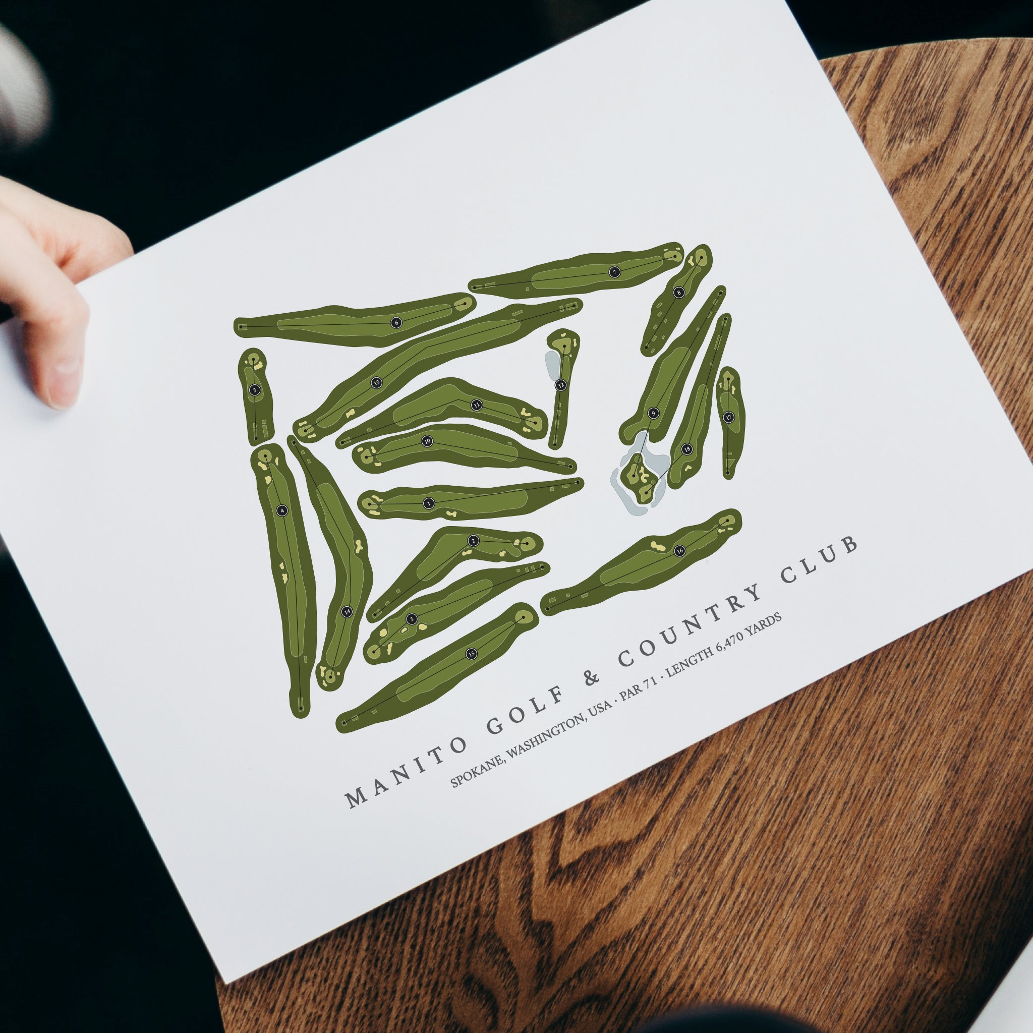 Manito Golf & Country Club | Golf Course Map | With Laptop