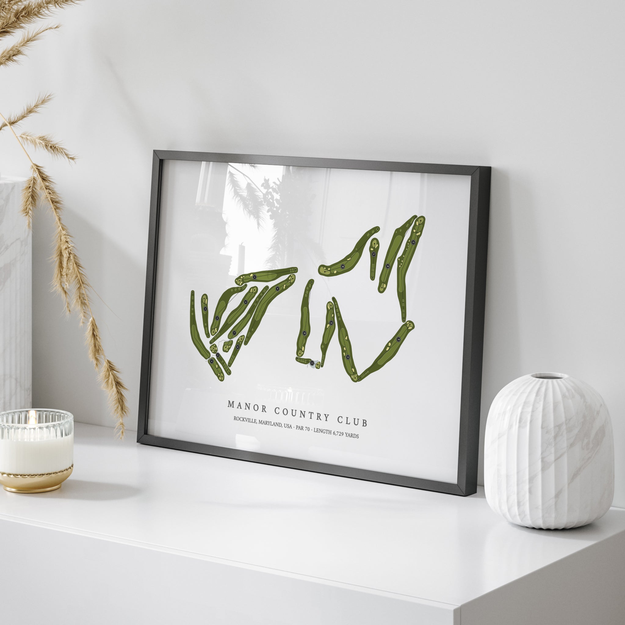 Manor Country Club | Golf Course Map | On Table